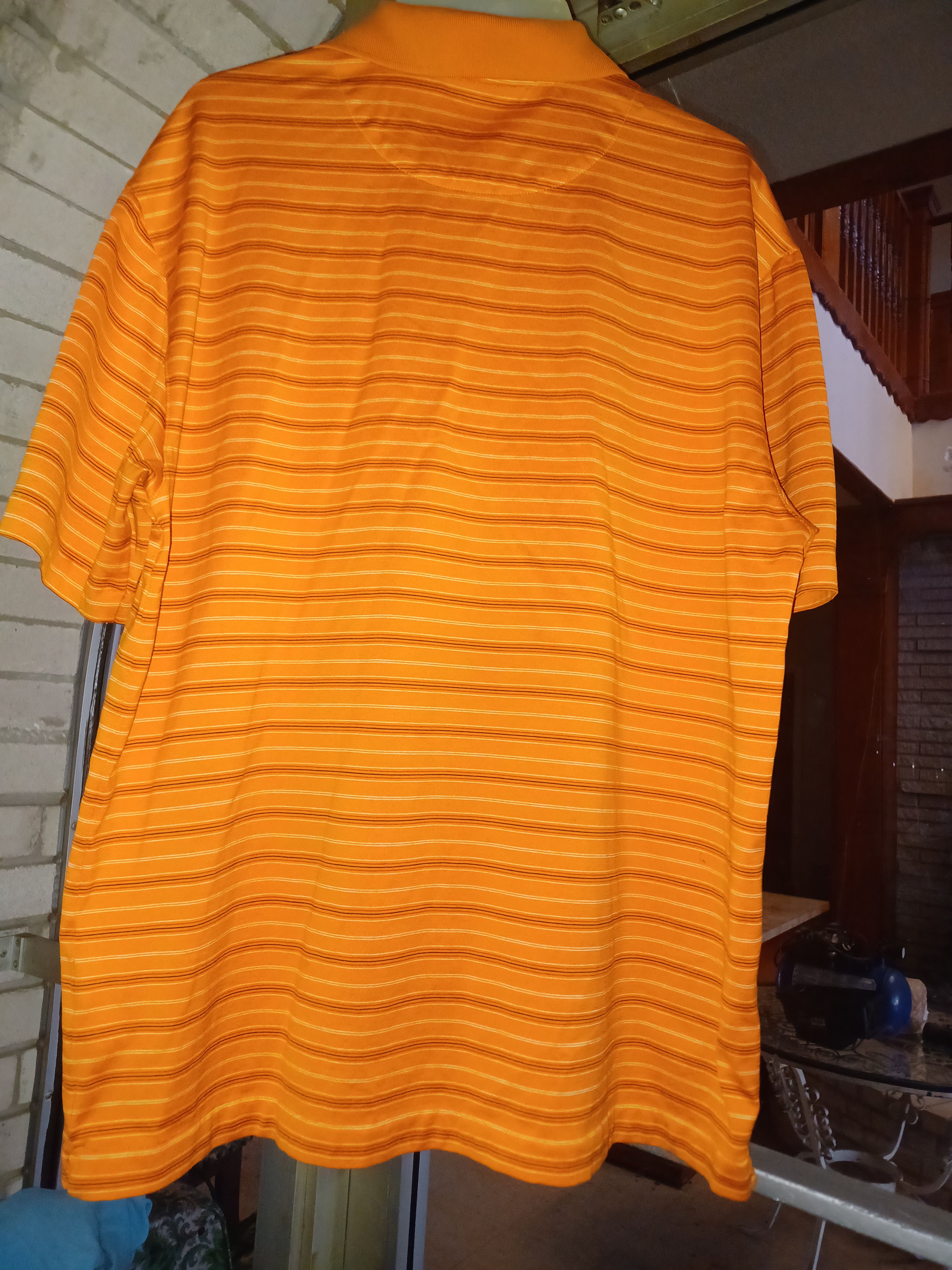Other Tiger Woods Men's Polo Shirt Large Orange Stripes Size US L / EU 52-54 / 3 - 2 Thumbnail