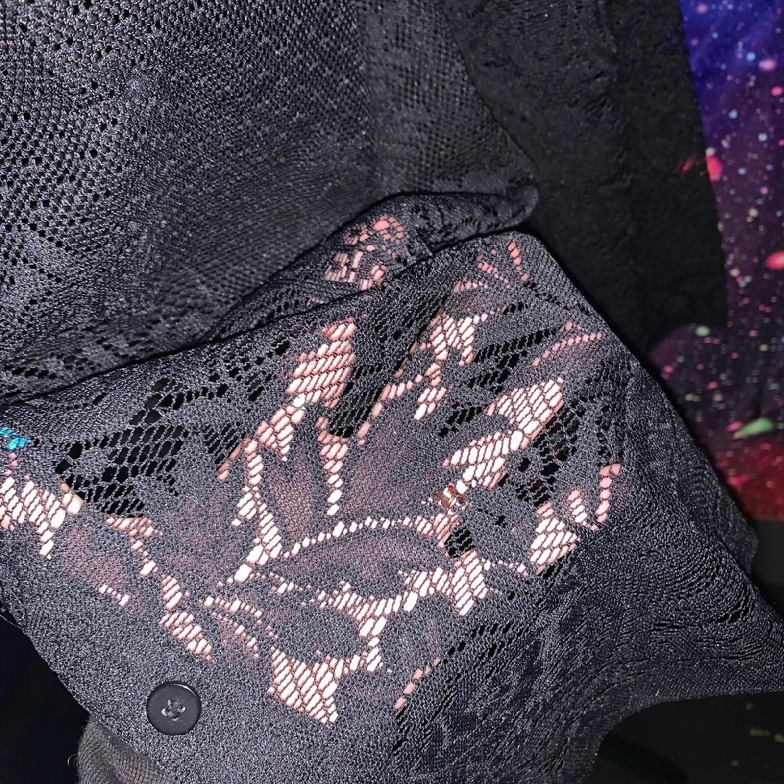Designer NY & Co Black Lace Blouse Size M / US 6-8 / IT 42-44 - 3 Thumbnail