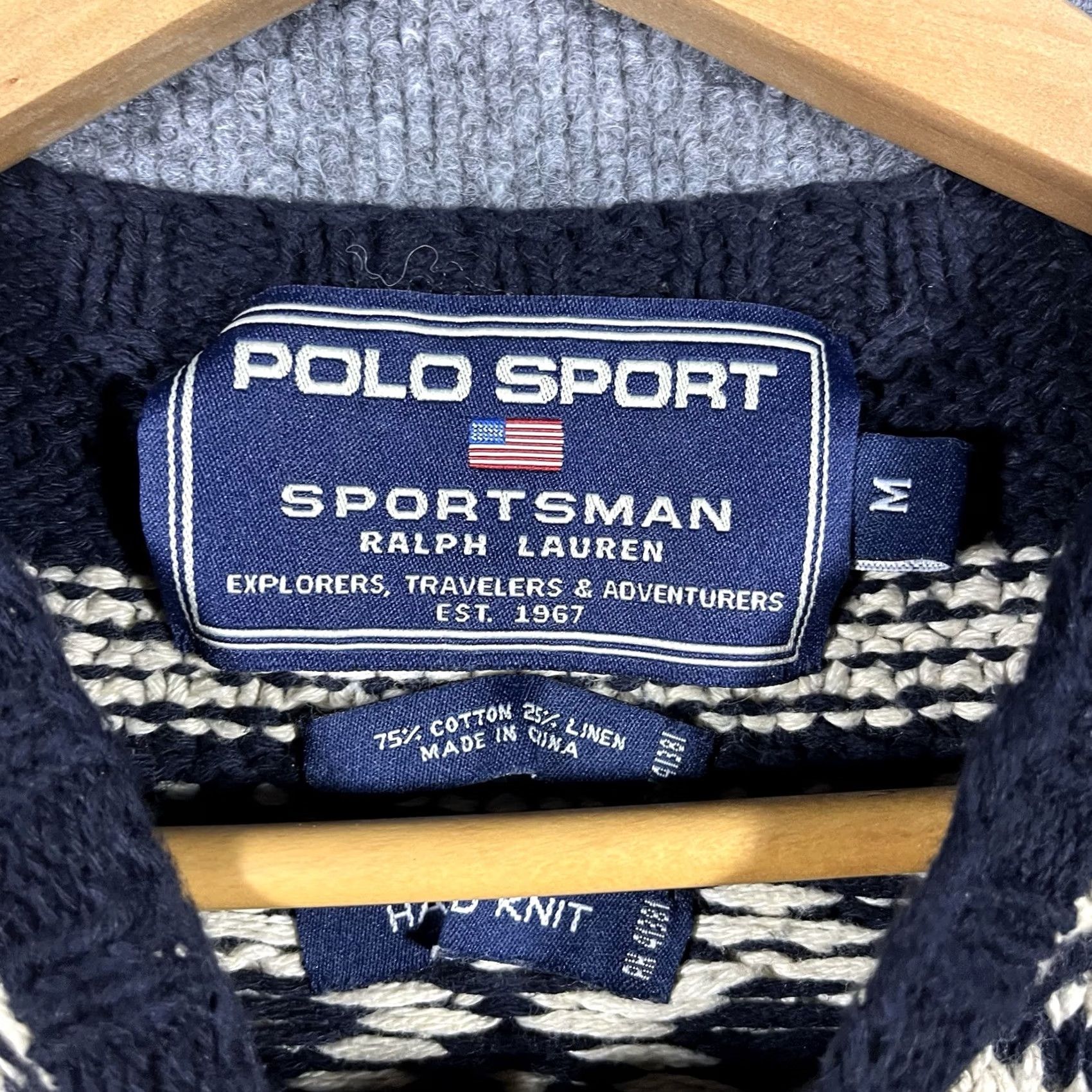 Ralph Lauren VINTAGE Ralph Lauren Polo Sport Sweater Mens Medium Blue Crew Neck Long Sleeve Knit Pullover Casual Size US M / EU 48-50 / 2 - 3 Thumbnail