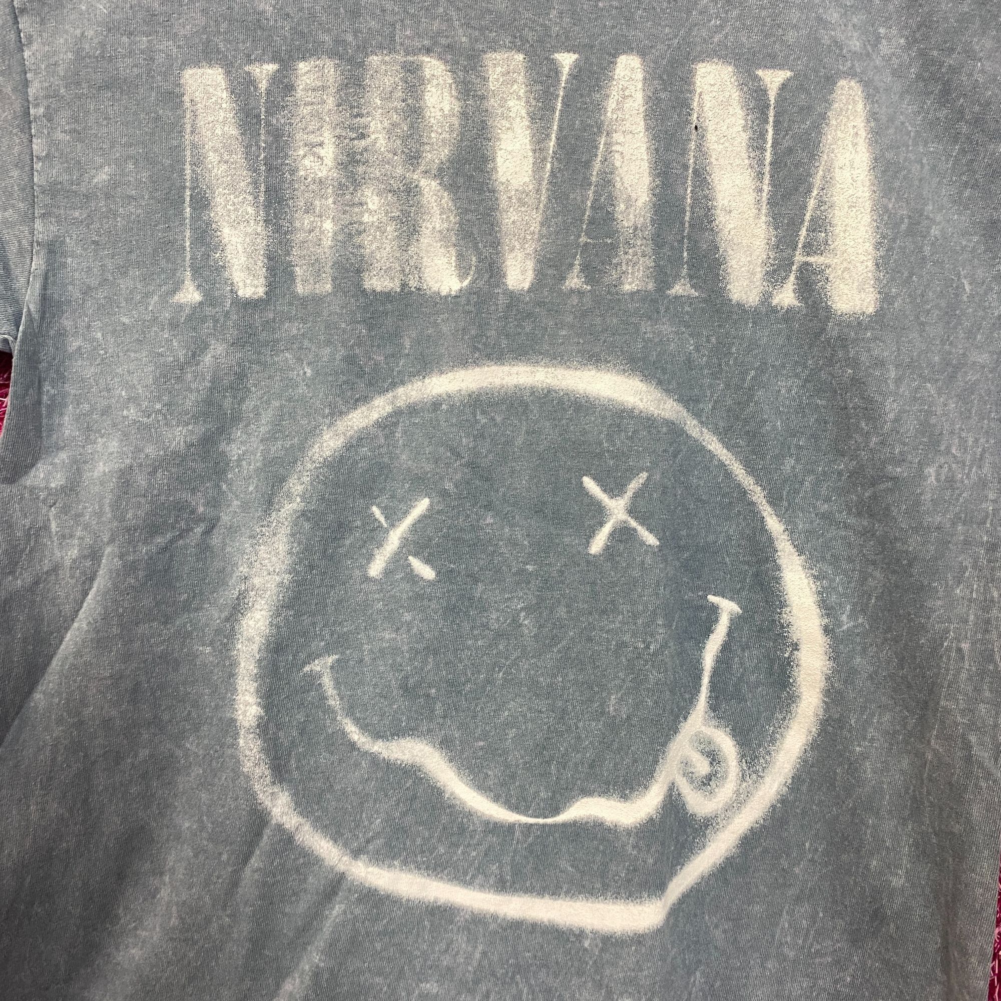 Nirvana Nirvana Nevermind Dead Smiley Gray T-Shirt Medium Size US M / EU 48-50 / 2 - 2 Thumbnail
