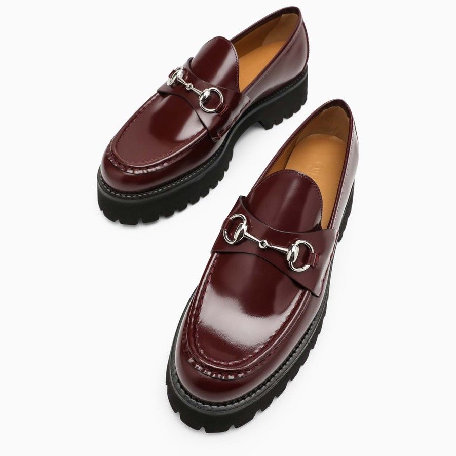 Gucci o1d2blof0824 Bourdeaux Moccasin With Horsebit in Burgundy Size US 11 / IT 41 - 5 Thumbnail