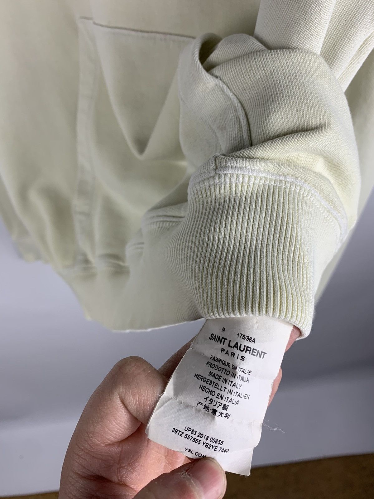 Saint Laurent Paris Saint Laurent Paris Hoodie Men’s Size M Cream Size US M / EU 48-50 / 2 - 10 Thumbnail