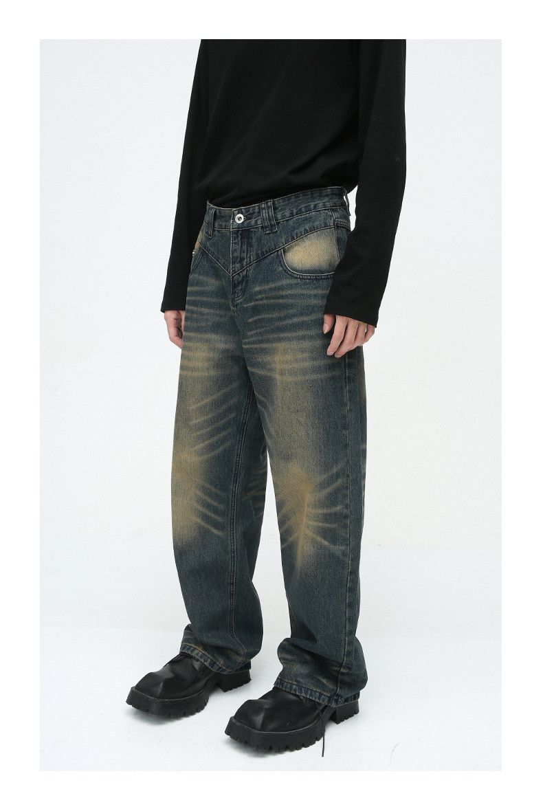 Japanese Brand × Jean American style washed vintage distressed whisker jeans y2k Size US 32 / EU 48 - 3 Thumbnail