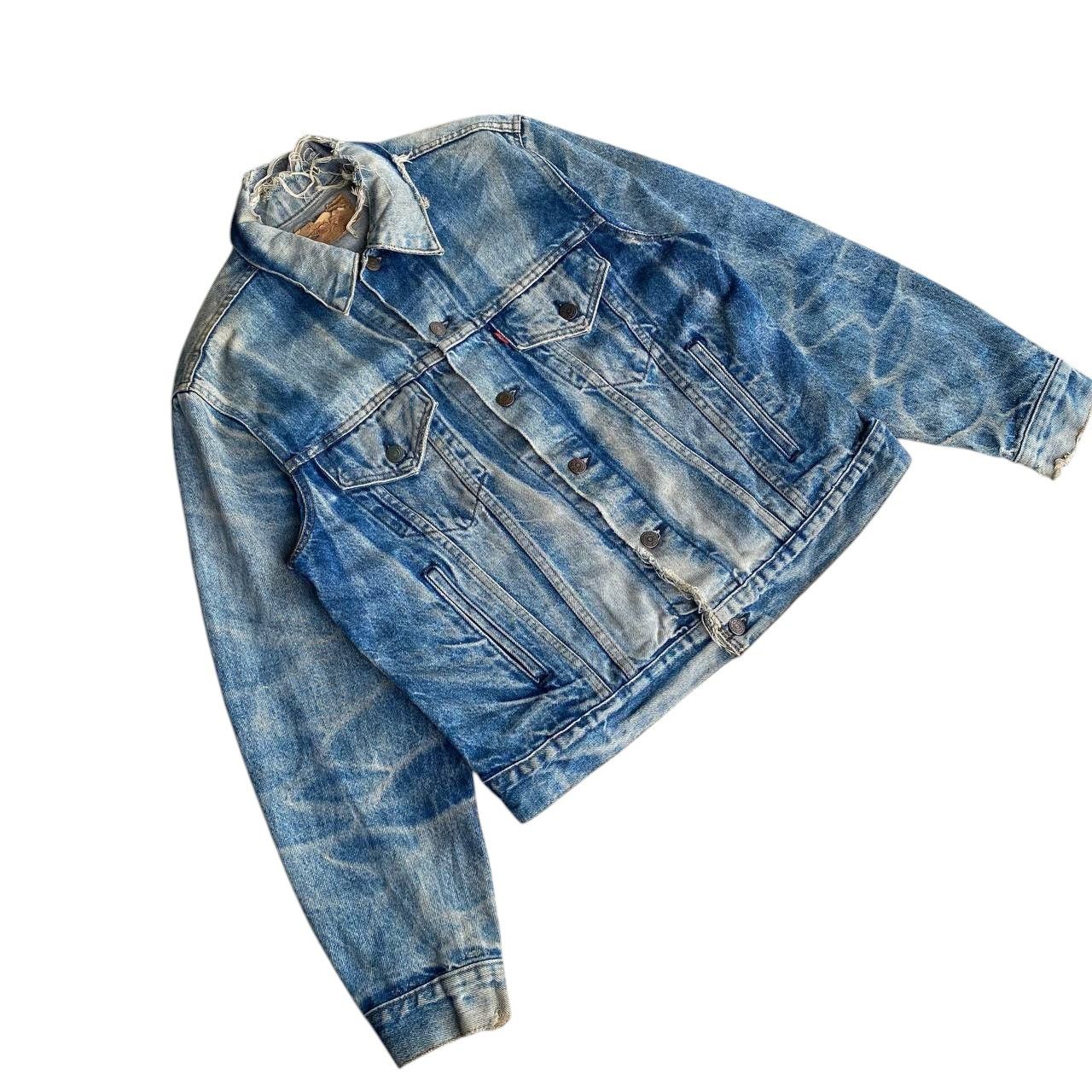 Levi's CRAZY PIECES LEVIS VINTAGE HONEYCOMBS FADED DISTRESSED DENIM Size US M / EU 48-50 / 2 - 13 Thumbnail