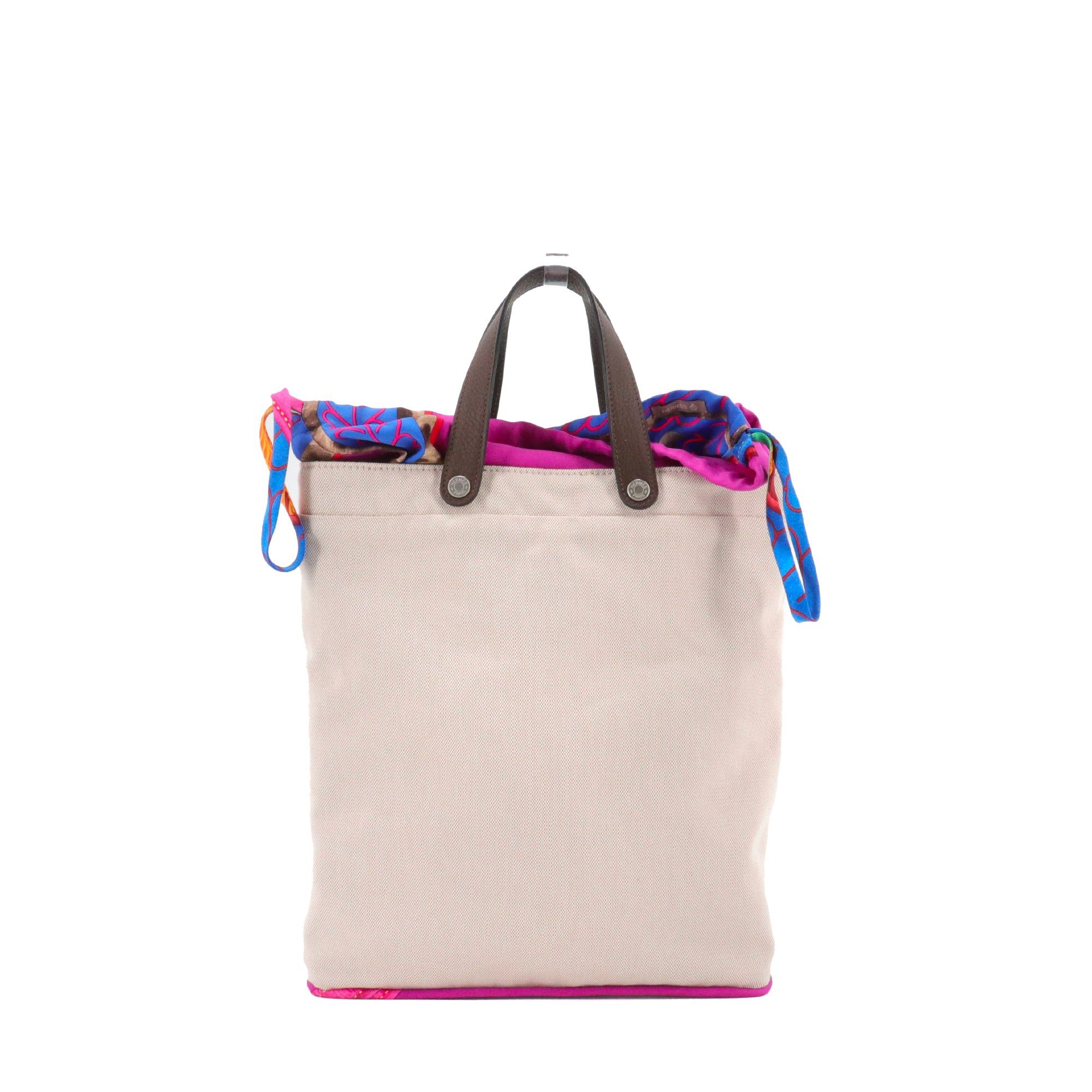 Hermes HERMÈS - Hermès handbag in multicolored canvas and silk Size ONE SIZE - 1 Thumbnail