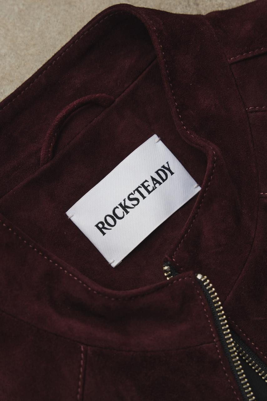 ROCKSTEADY ROCKSTEADY Burgundy Suede Zip-Up Jacket Size US M / EU 48-50 / 2 - 8 Thumbnail
