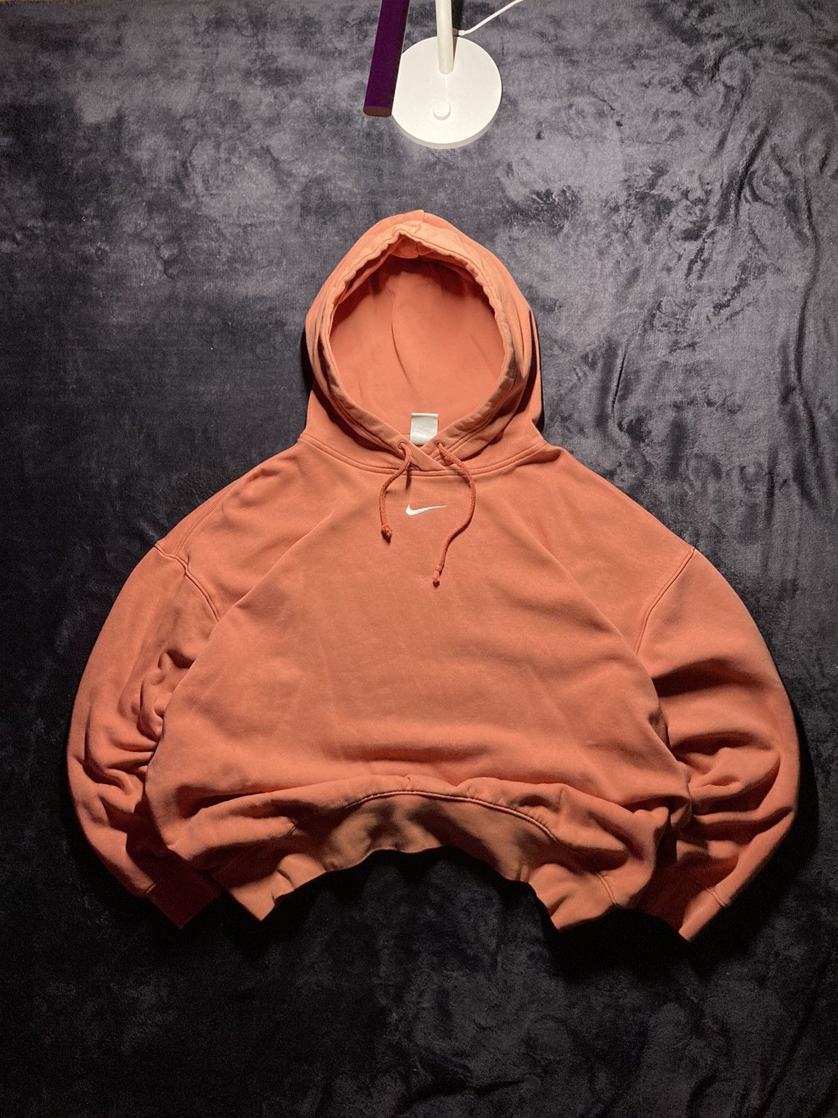 Nike × Vintage ⛩️ Nike Hoodie Center Logo Vintage Y2K Baggy Faded orange Size US L / EU 52-54 / 3 - 1 Thumbnail