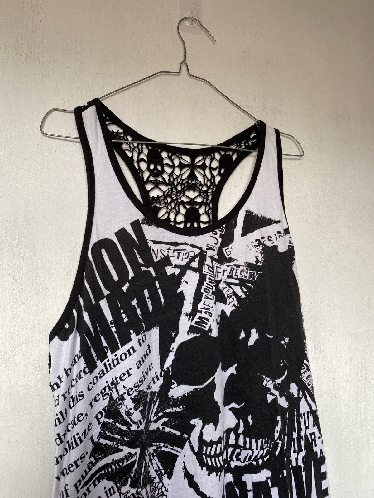 If Six Was Nine × Japanese Brand × Le Grande Bleu (L.G.B.) Sky Bomber Poem Skull Punk Tanktop Size US L / EU 52-54 / 3 - 5 Thumbnail