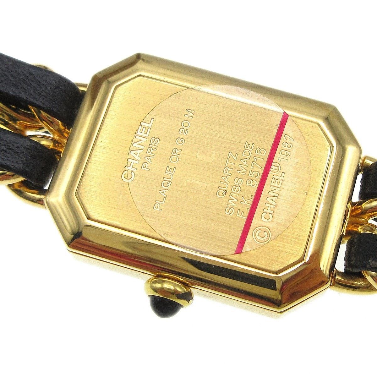 Chanel Metal And Leather Premiere Rock Quartz Watch