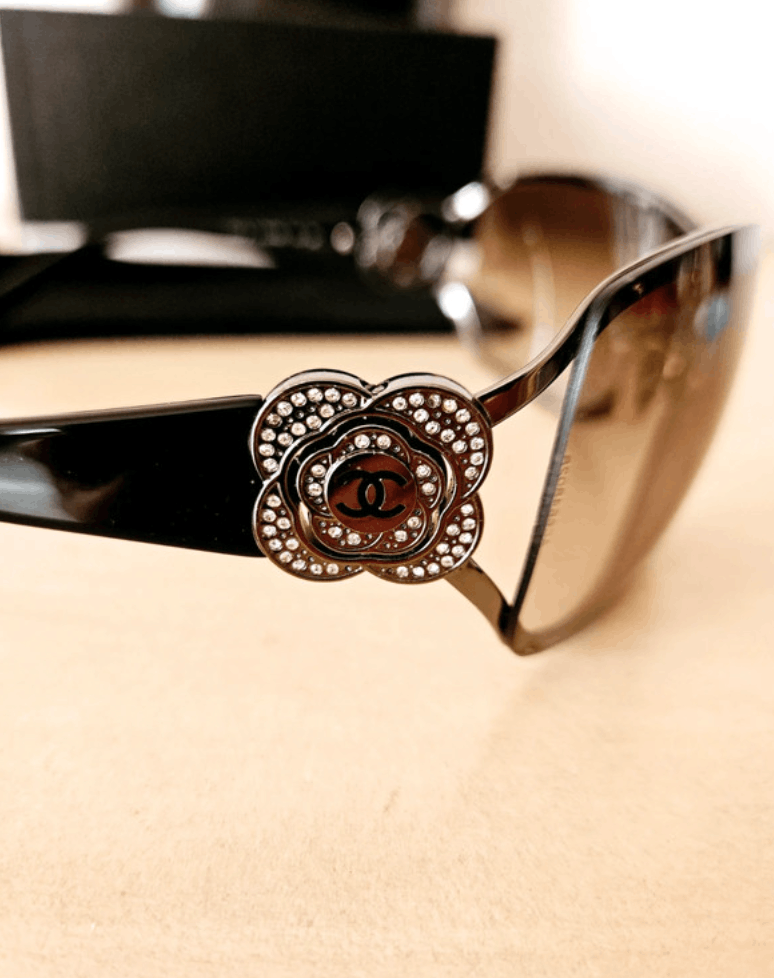 Chanel × Vintage CHANEL Sunglasses 4164-B Rimless Rhinestone Vintage RI1382 Size ONE SIZE - 6 Thumbnail