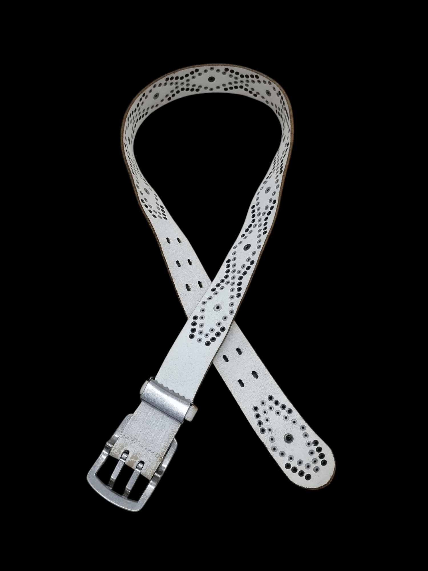 Genuine Leather × Japanese Brand Japan Leather Craft Double Barrel Native Studded Belts Size ONE SIZE - 6 Thumbnail