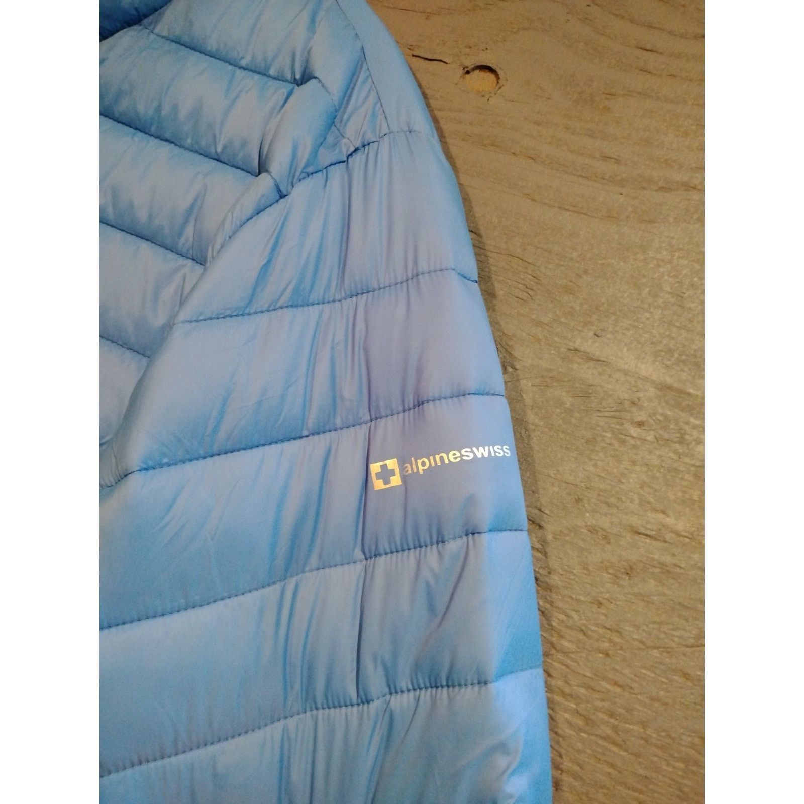 Other (Large) Alpine Swiss Unisex Blue Full Zip Bubble Coat Size US L / EU 52-54 / 3 - 5 Thumbnail