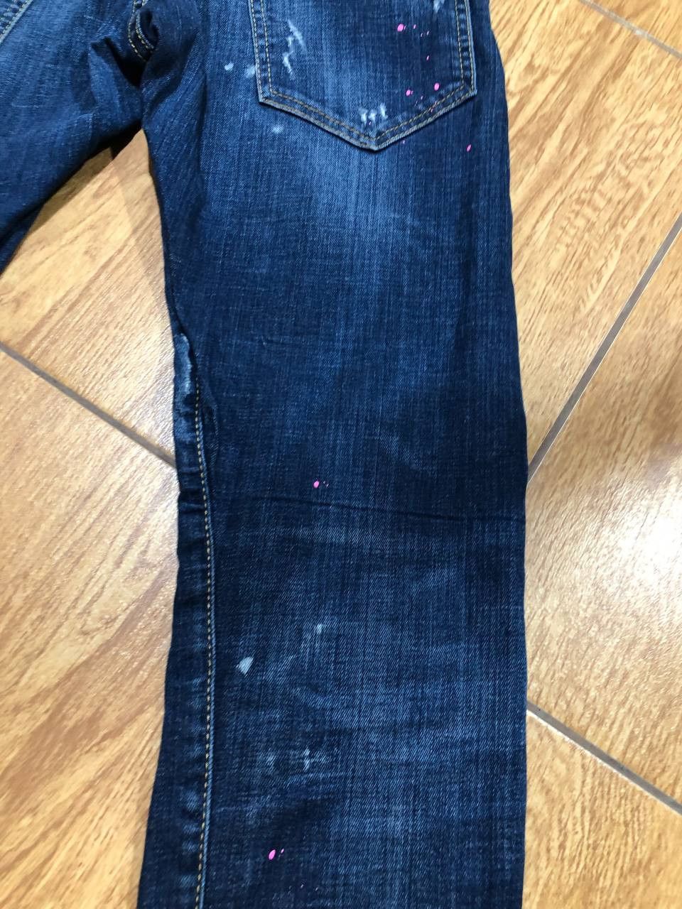 Dsquared2 DSQUARED2 Wash Denim Distressed Straight Jeans Size US 32 / EU 48 - 8 Thumbnail