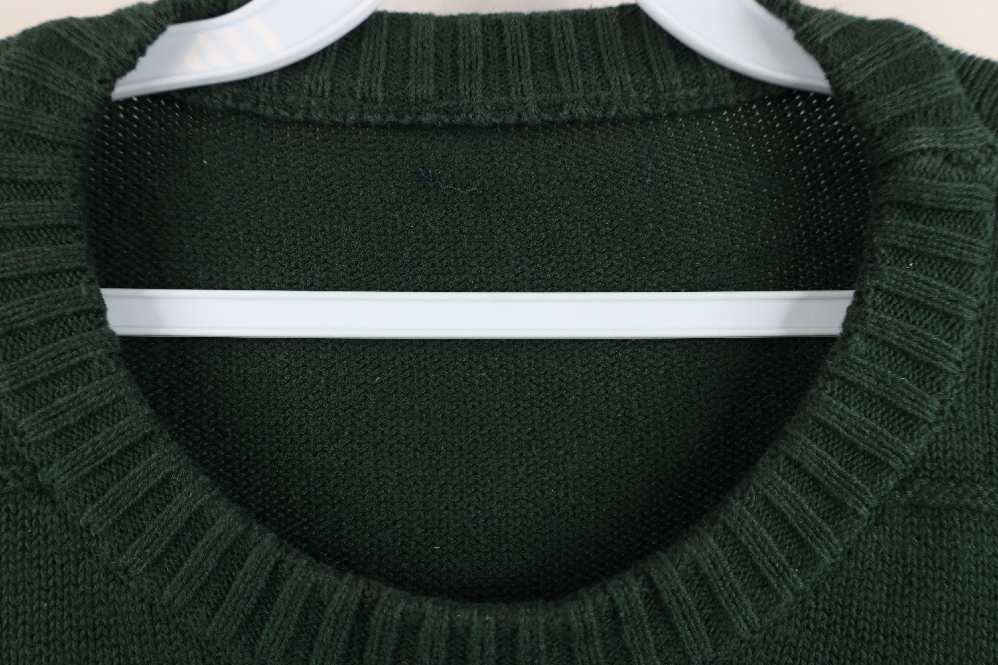 Vintage Vintage 90s Streetwear Knit Crewneck Dad Sweater Green Size US XL / EU 56 / 4 - 4 Thumbnail