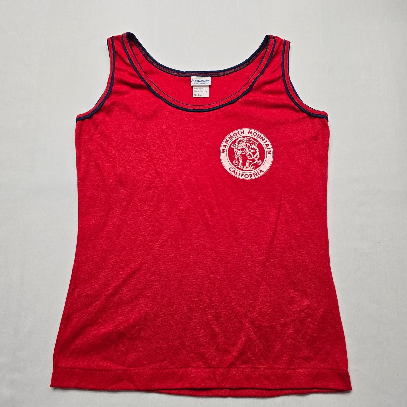 Vintage Vintage Womens Ski Shirt Tank Top Red Mammoth Mountain Tee M Size M / US 6-8 / IT 42-44 - 1 Thumbnail