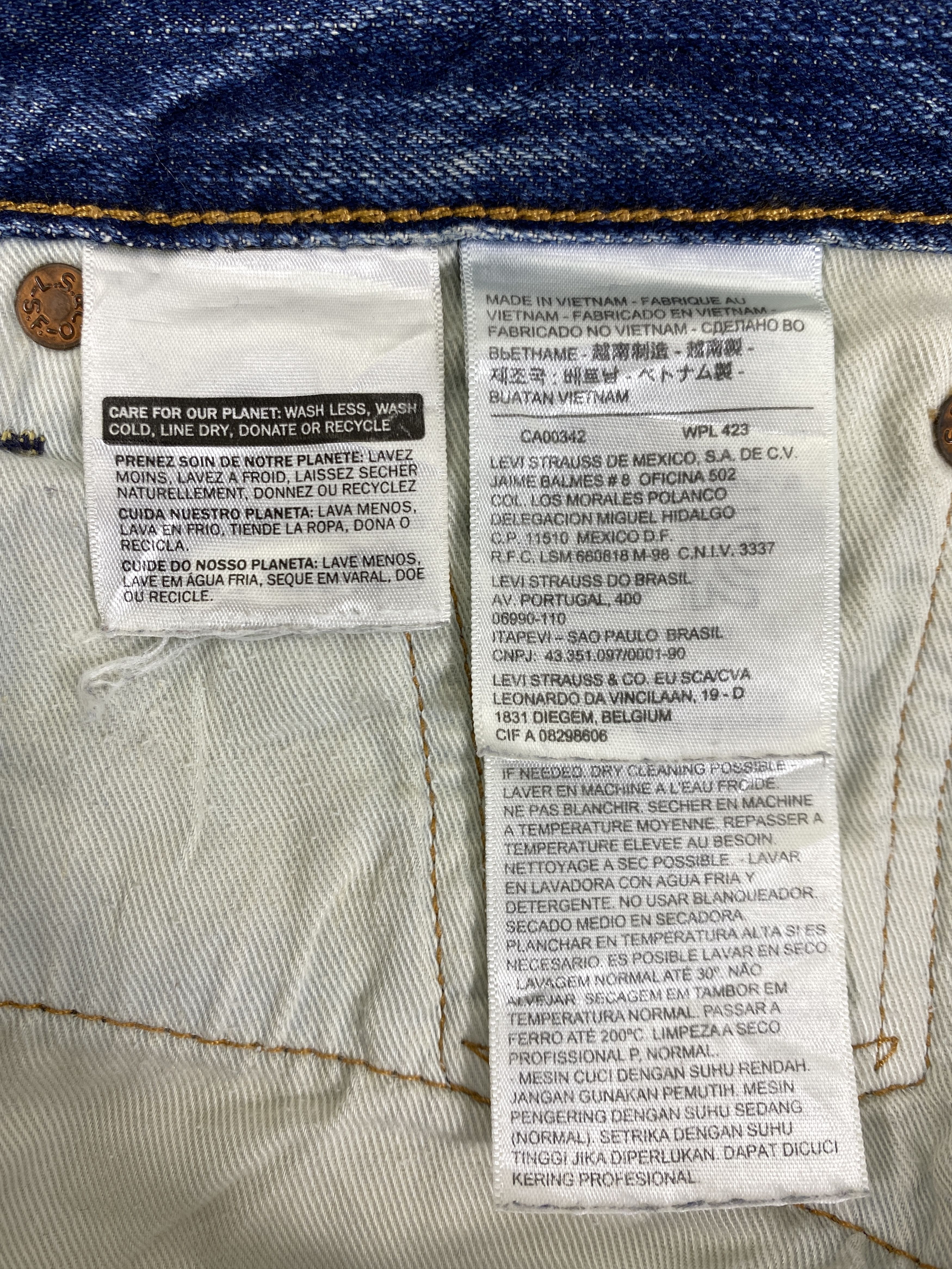 Levi's Distressed Blue Levi's 502 Jeans 29x27.5 Denim -SJ155 Size US 29 - 9 Thumbnail