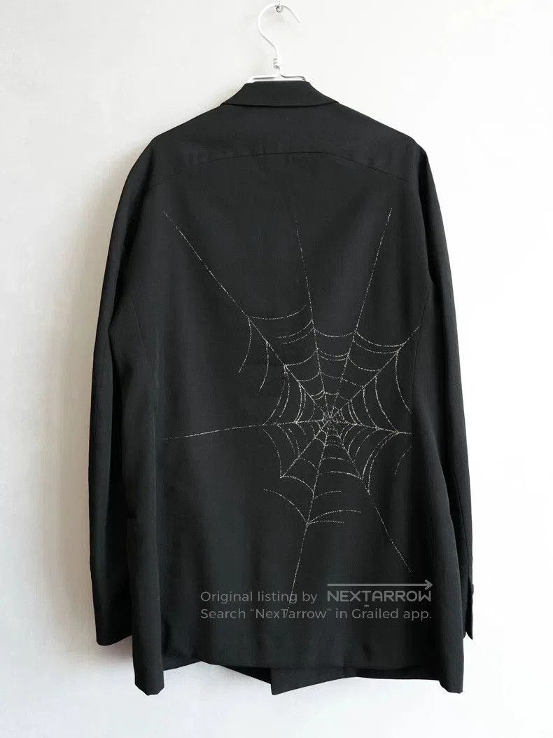 Yohji Yamamoto Black Wool Spider Web Jacket. Size US M / EU 48-50 / 2 - 3 Thumbnail