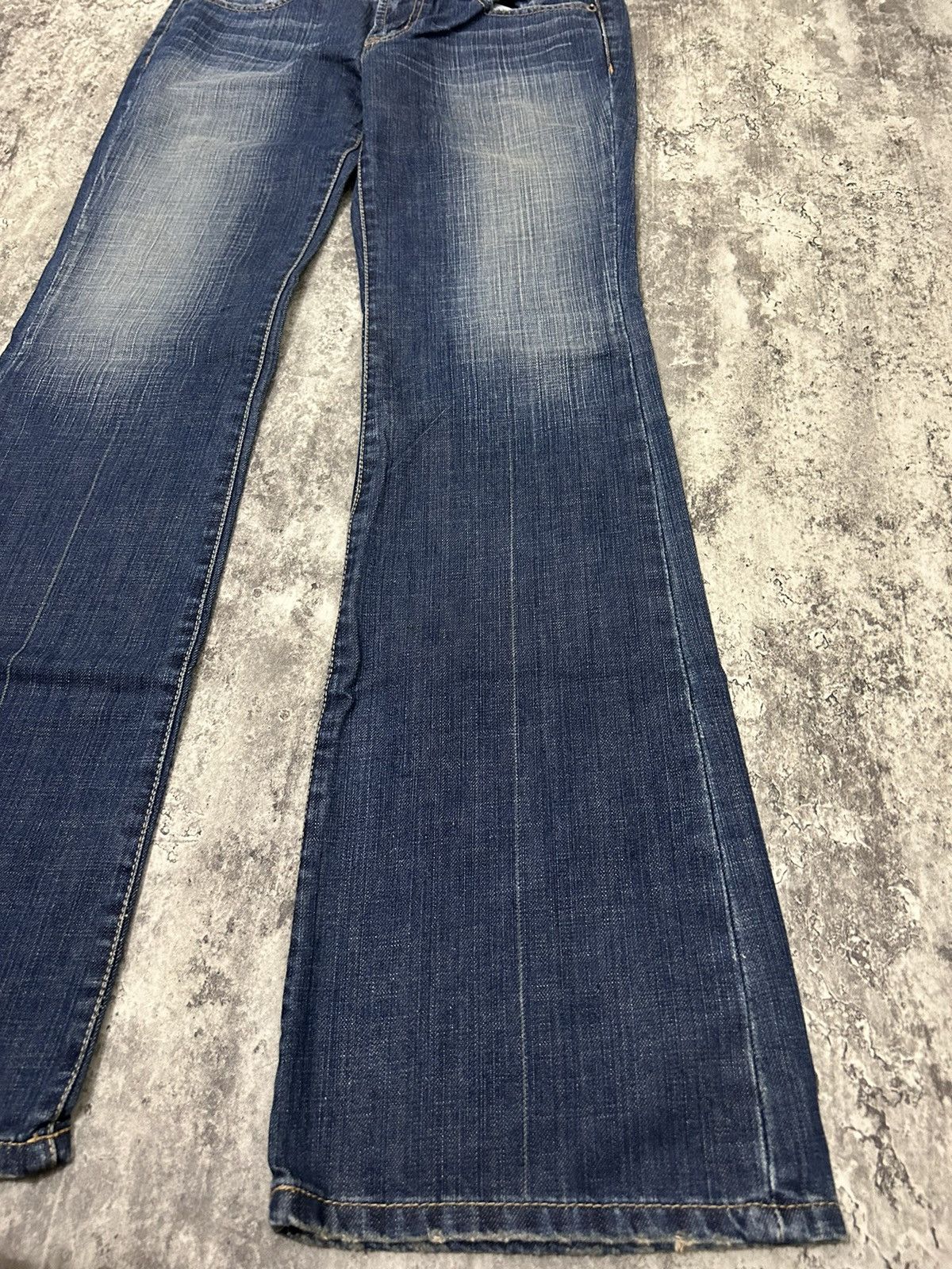 If Six Was Nine × Japanese Brand × Le Grande Bleu (L.G.B.) TBJ Denim Mud Wash Flare Pants Size US 29 - 3 Thumbnail