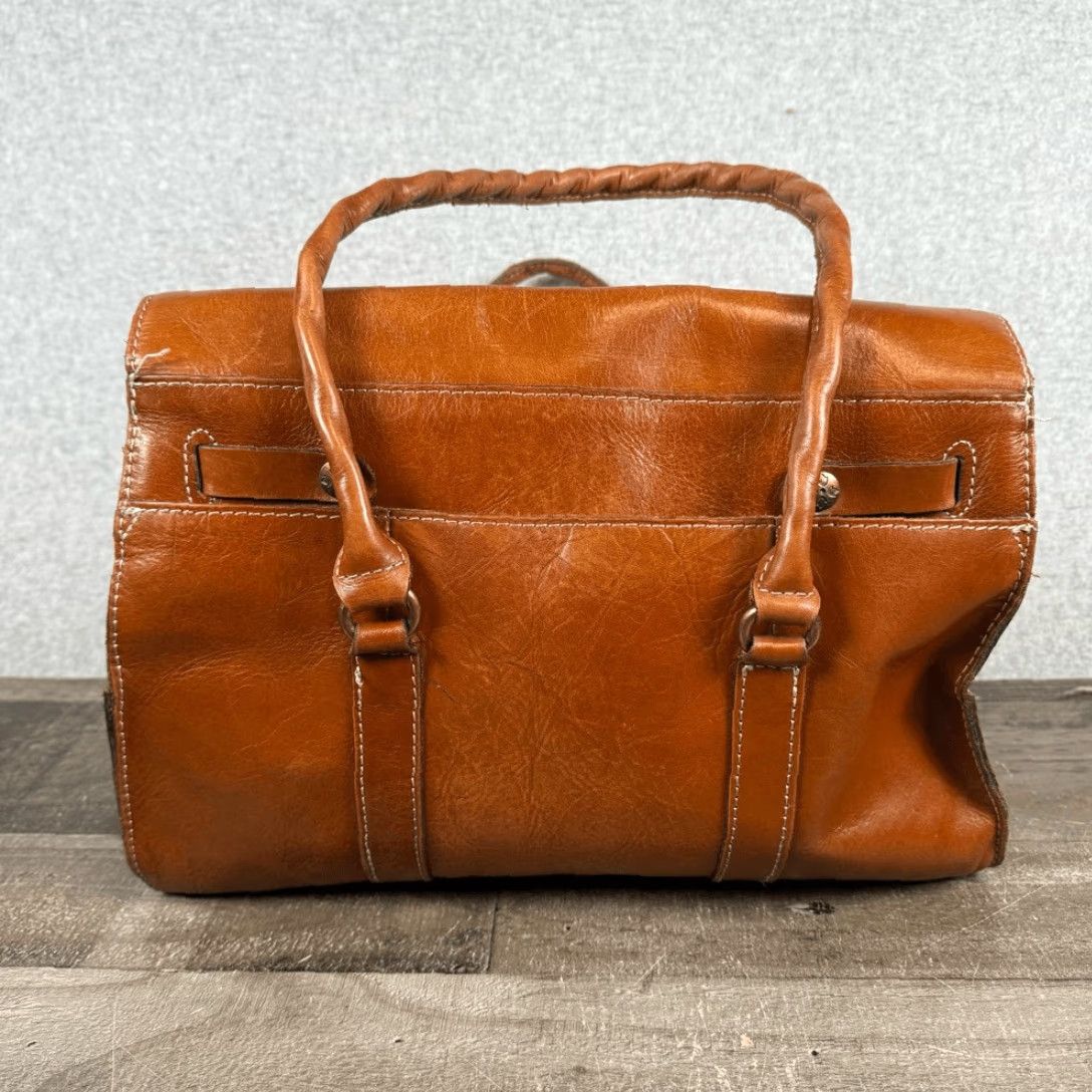 Patricia Nash Patricia Nash Vienna Satchel Leather Shoulder Bag Medium Womens Tan Brown Multicolor Purse Bag Size ONE SIZE - 6 Thumbnail