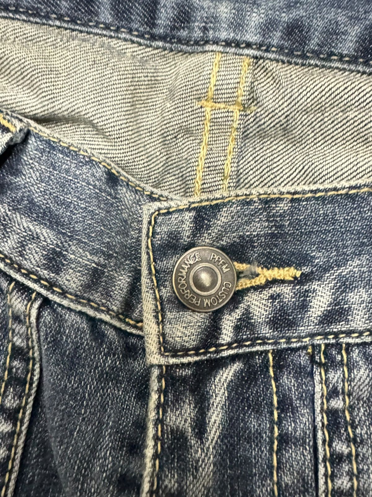 If Six Was Nine PPFM JCURVE LEG 3D POCKET ZIPPER DENIM JEANS Size US 31 - 7 Thumbnail