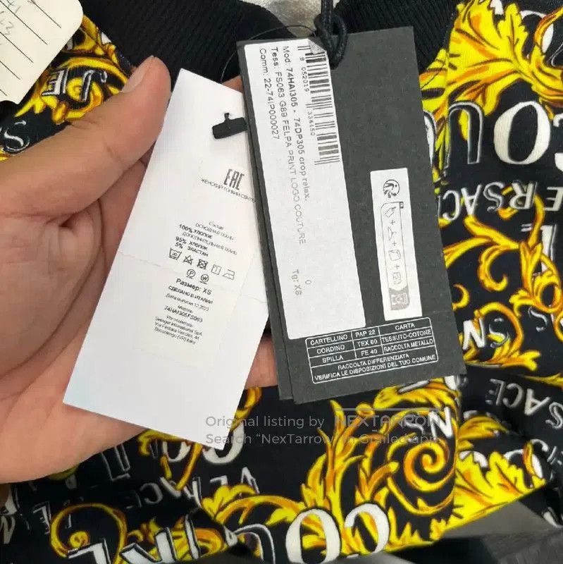 Versace Versace Yellow Cotton Cropped Sweatshirt . Size XS / US 0-2 / IT 36-38 - 4 Thumbnail