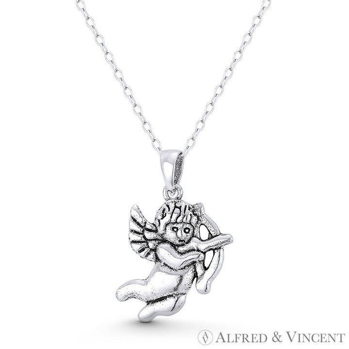 Other Cupid w/ Bow & Arrow Winged Angel / Cherub Pendant Size ONE SIZE - 1 Preview