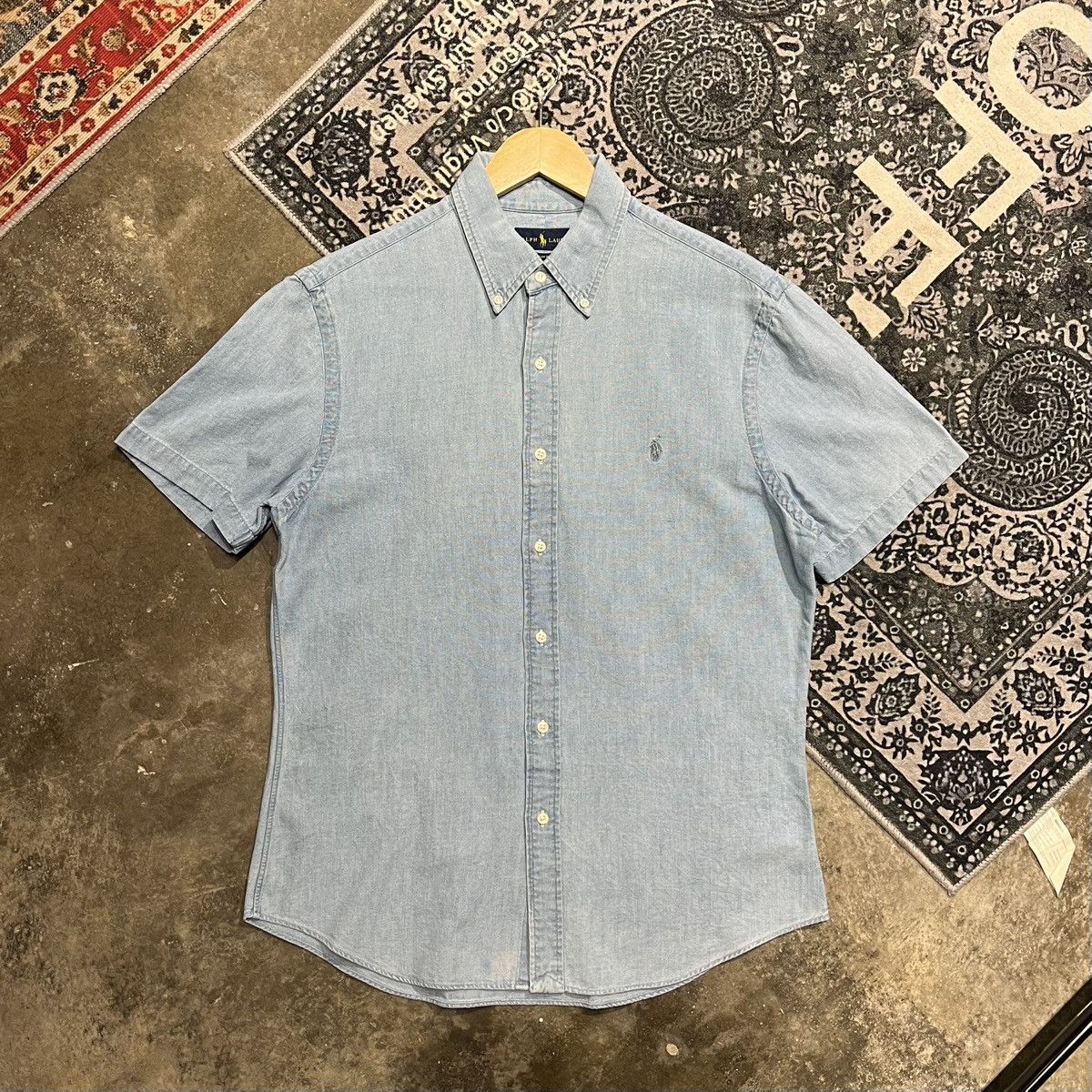 Polo Ralph Lauren Polo Ralph Lauren Slim Fit Short Sleeve Denim Size US L / EU 52-54 / 3 - 1 Thumbnail
