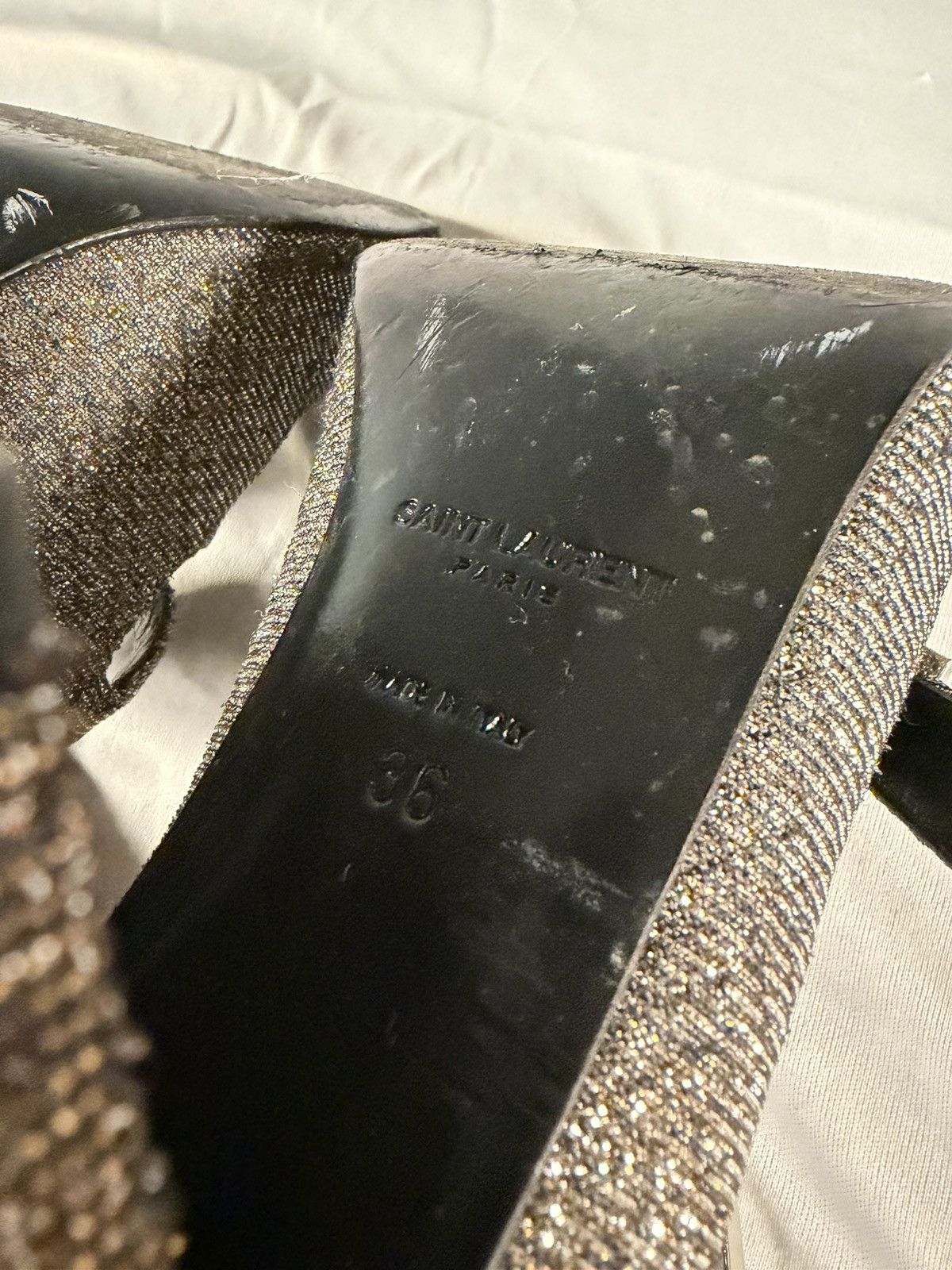 Saint Laurent Paris Saint Laurent Paris Women’s High Heels Disco Sparkle Size 36 Size US 6 / IT 36 - 9 Thumbnail