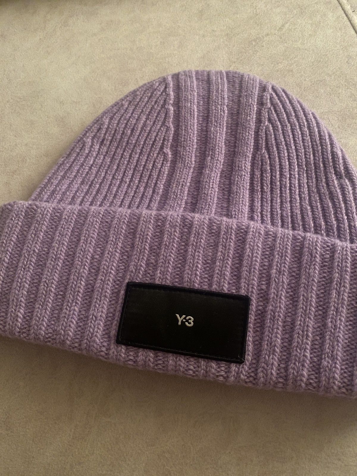 Y-3 BEANIE KNIT LOGO LILAC