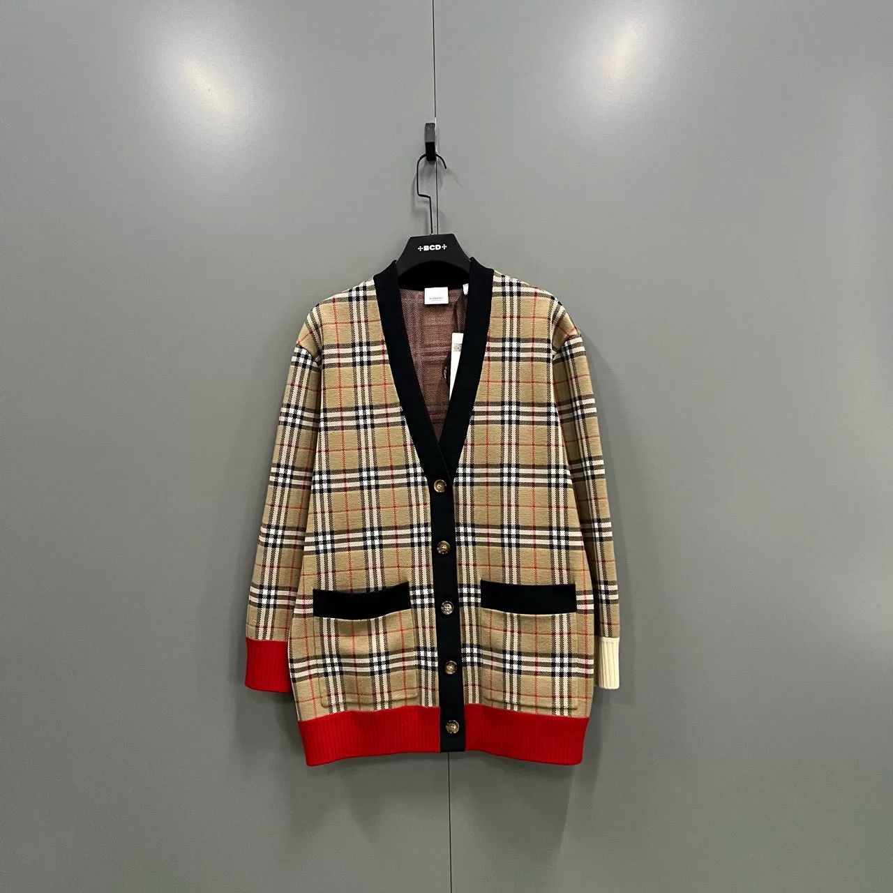 Burberry Burberry Vintage Check Wool Cardigan Size US XL / EU 56 / 4 - 1 Thumbnail