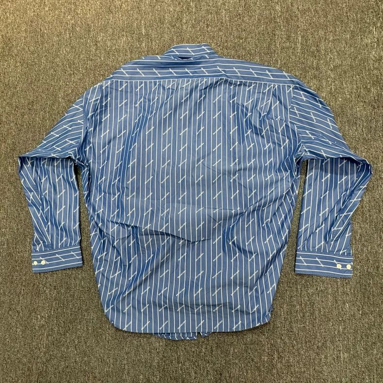 Balenciaga Balenciaga size 38 Blue and white stripes full printed log Size M / US 6-8 / IT 42-44 - 2 Thumbnail