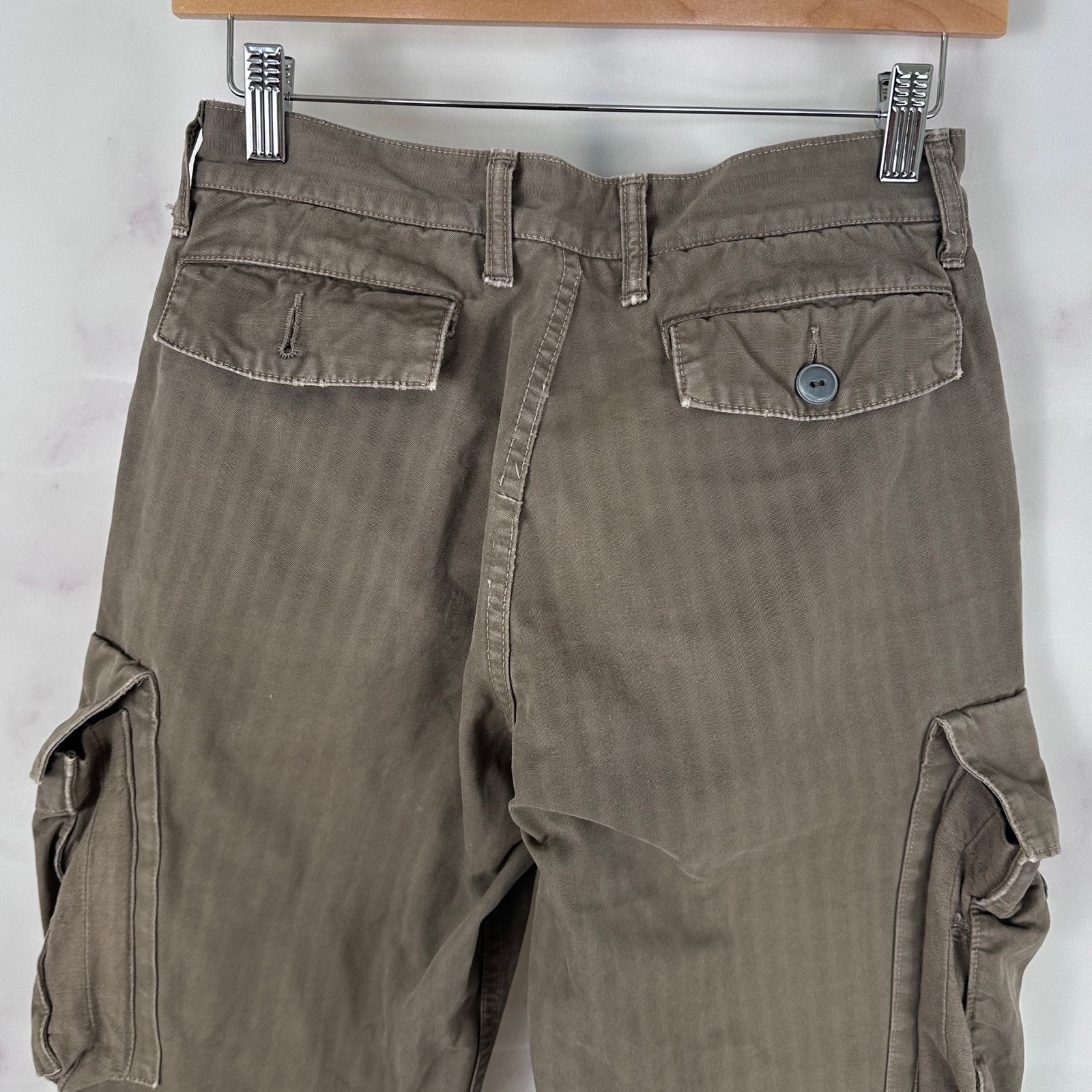 Kapital Brown Striped Cargo Pants Size US 29 - 9 Thumbnail