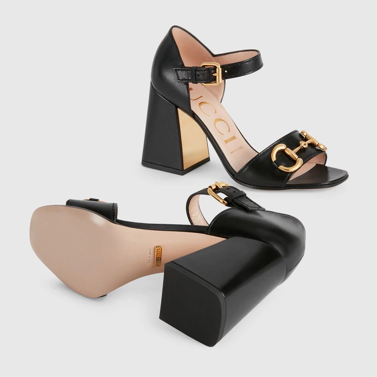 Gucci o1s1wg110425 Women's Sandals With Horsebit in Black Size US 11 / IT 41 - 5 Thumbnail