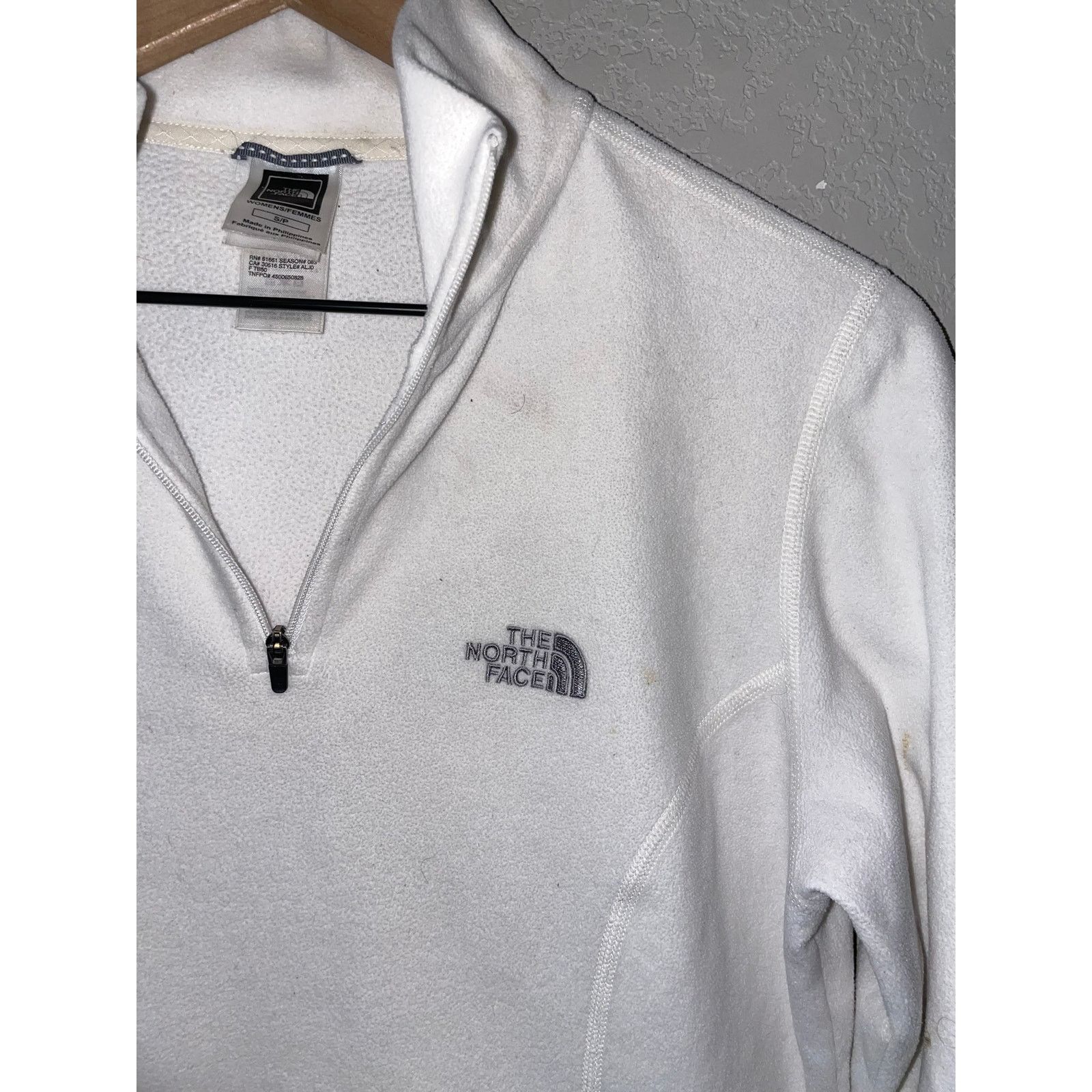 The North Face Womens The North Face White Fleece Sweater Jacket TNF Small Size S / US 4 / IT 40 - 2 Thumbnail
