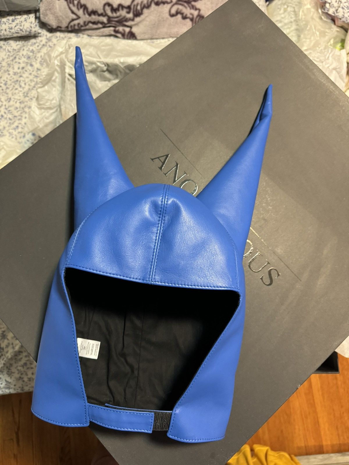 Hood By Air Anonymous club blue leather dunce cap Grailed