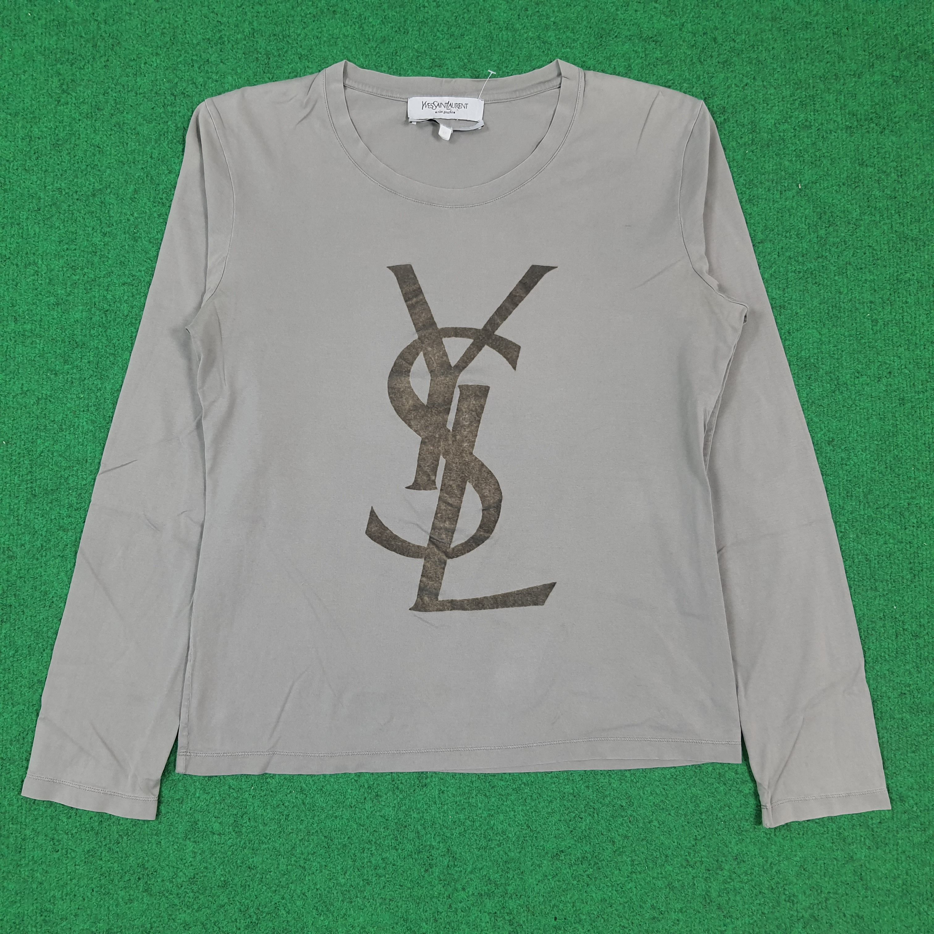 Yves Saint Laurent Vintage YSL Yves Saint Laurent Logo Tshirt C294N71 Size M / US 6-8 / IT 42-44 - 1 Thumbnail