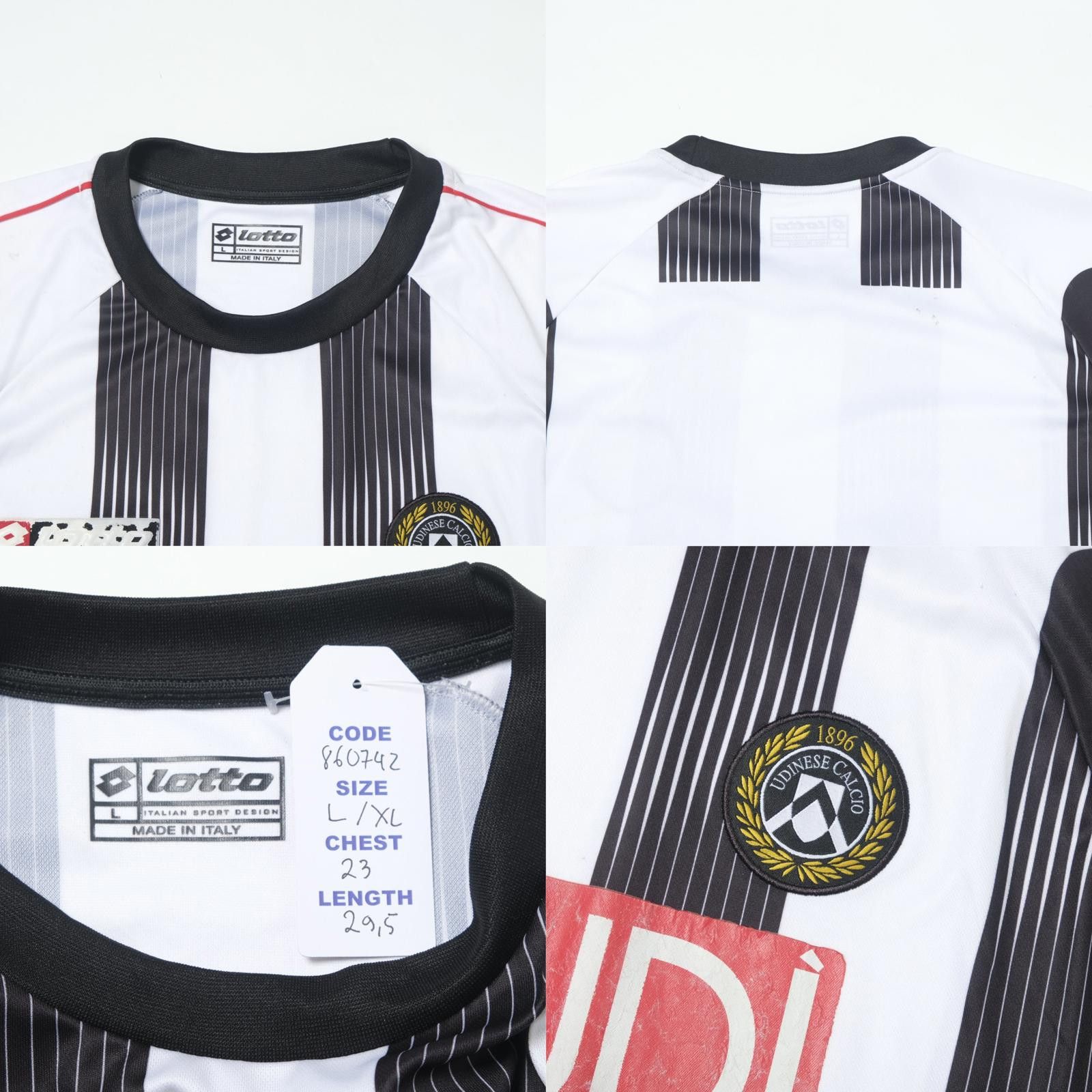 Lotto Sport 2007/08 Udinese Home Shirt Lotto (L/XL) Size US L / EU 52-54 / 3 - 4 Thumbnail