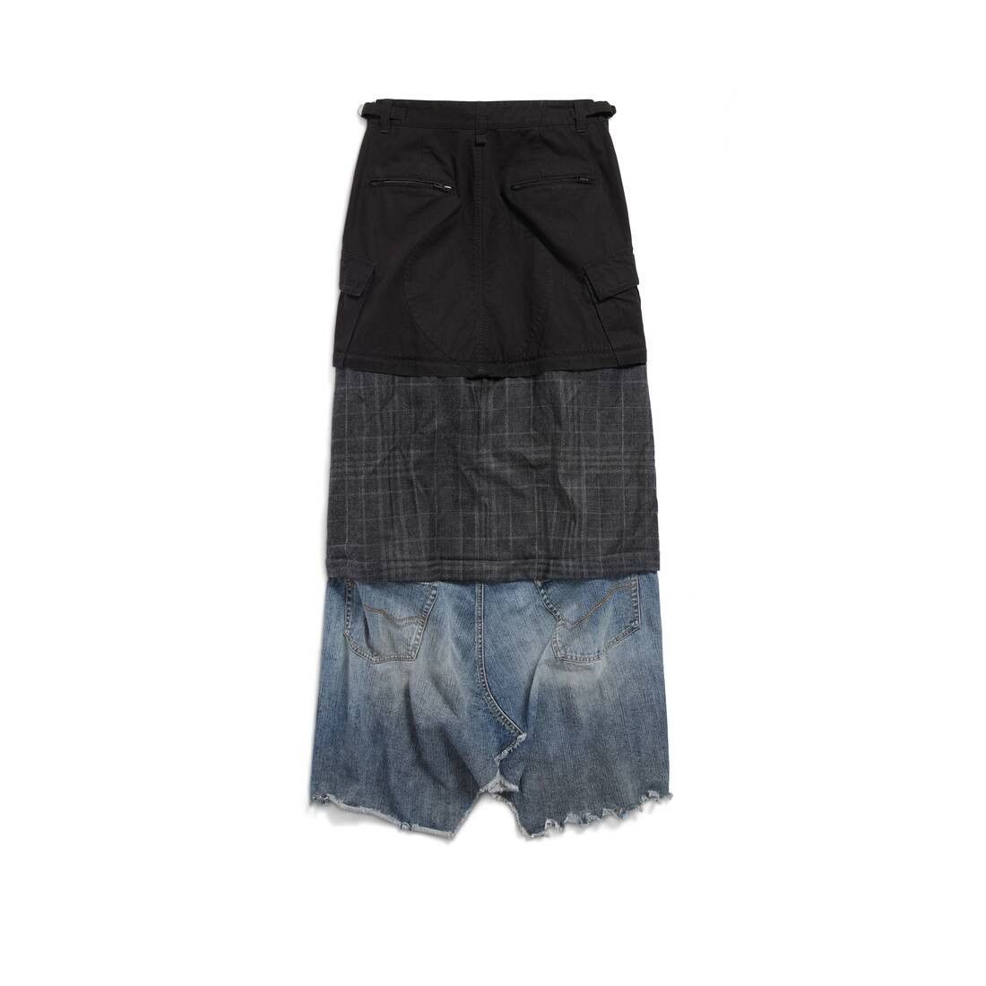 Balenciaga o1tr1nto0825 Maxi Layered Cargo Skirt in Multicolor Size 25" / US 0 / IT 36 - 6 Thumbnail