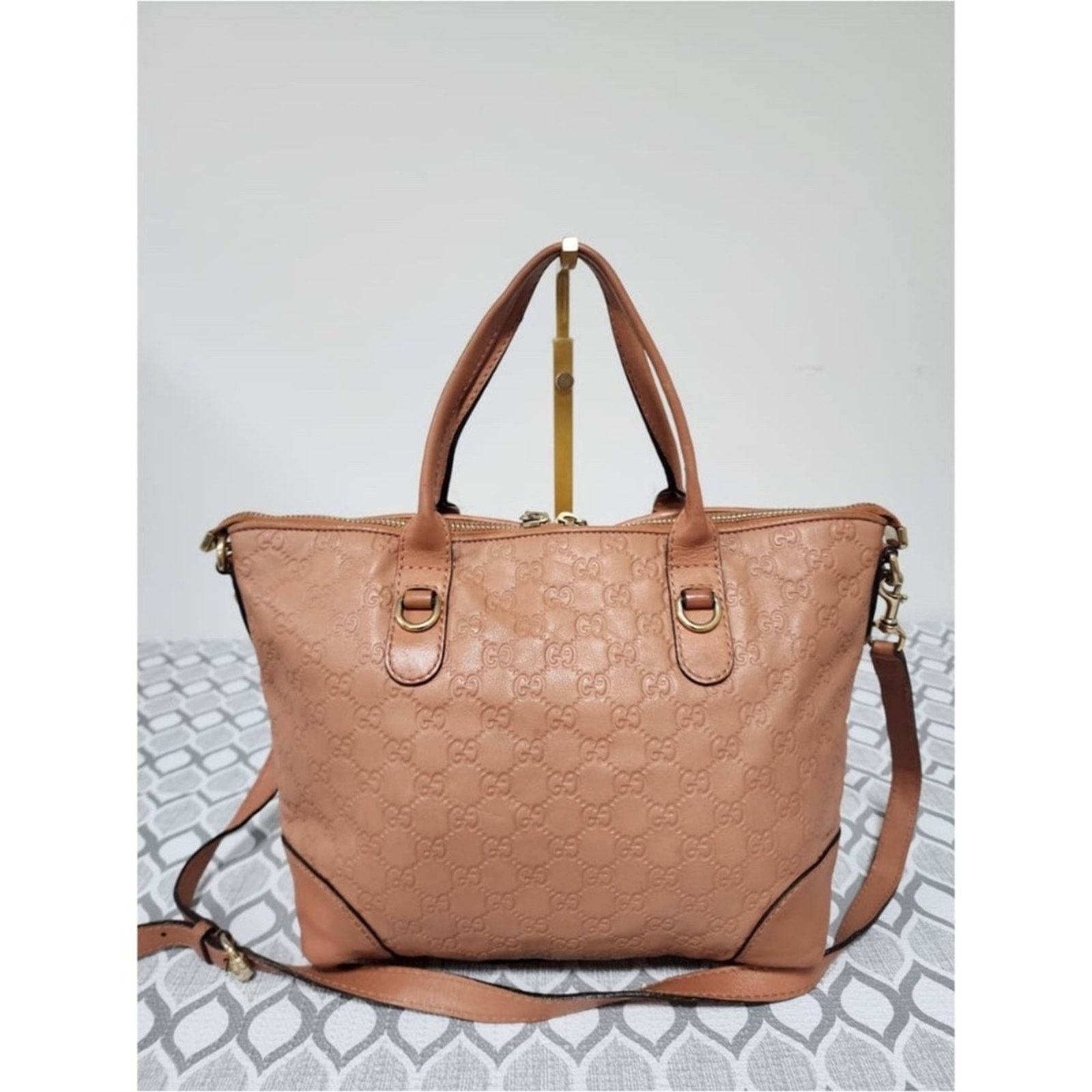 Gucci GUCCI Guccissima L Heart Bit Charm Top Handle Satchel Bag Pe Size ONE SIZE - 5 Thumbnail
