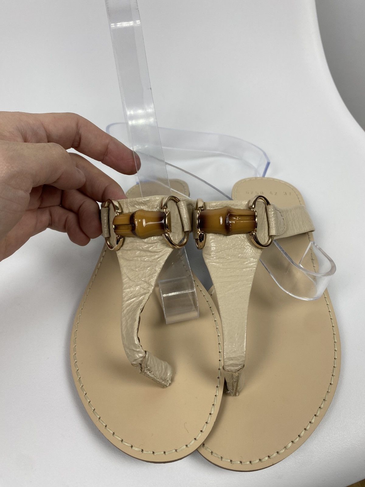 Other Waggon Paris Genuine Leather Flip Flops Slides size 37 Size US 7 / IT 37 - 4 Thumbnail