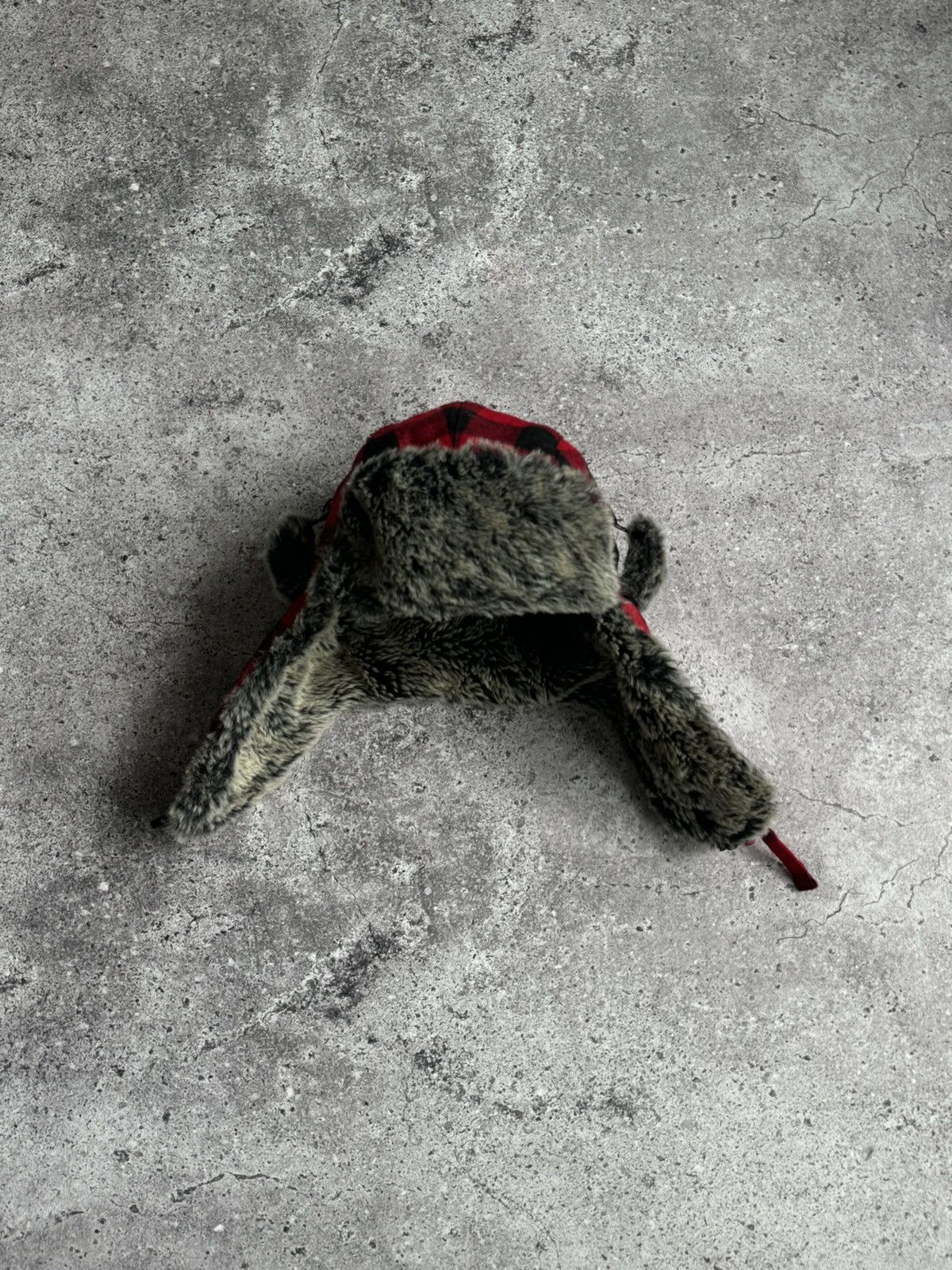 Japanese Brand Vintage Y2K fleece checkered hat Japanese style Size ONE SIZE - 3 Thumbnail