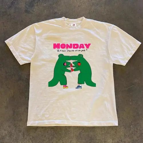 VIBE Dinosaur pattern street washed retro tee Size US M / EU 48-50 / 2 - 7 Thumbnail