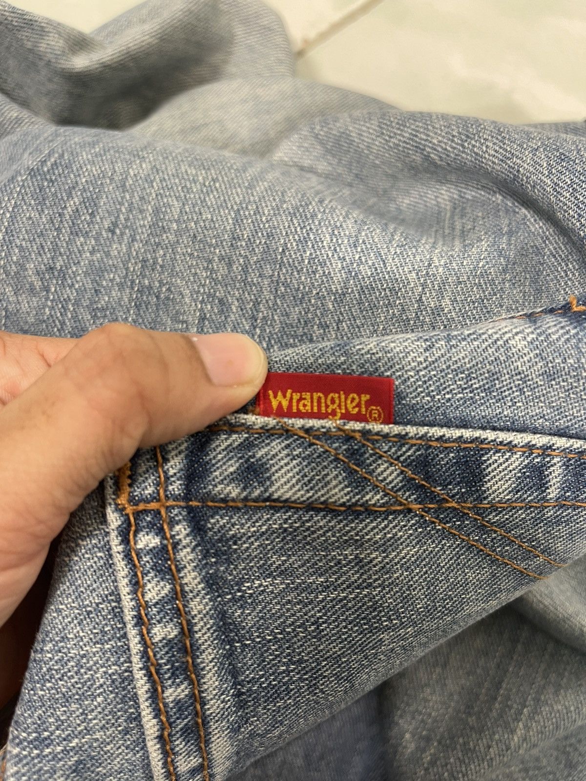 Wrangler Wrangler Faded Blue Ripped Denim Size US 26 / EU 42 - 20 Thumbnail