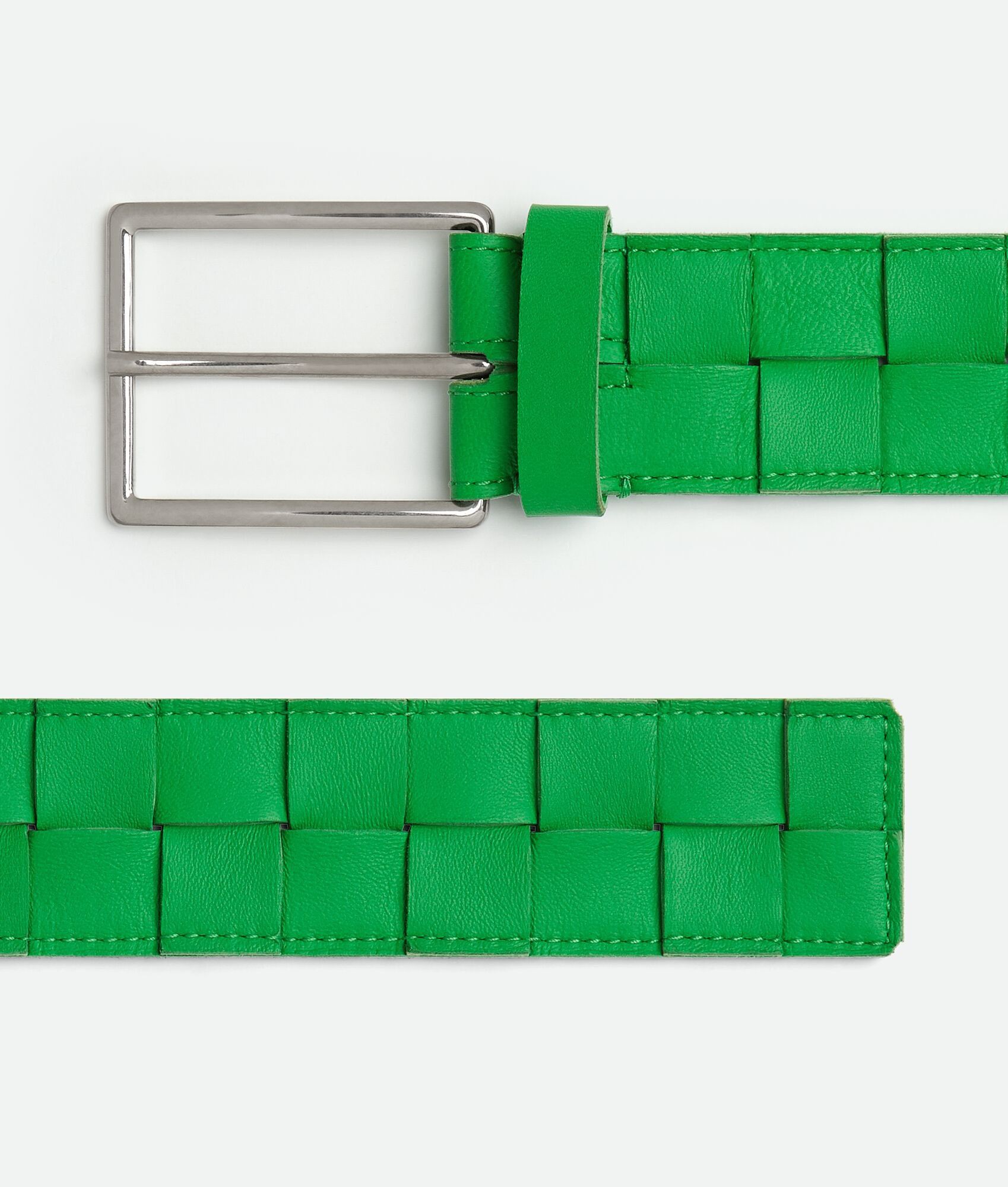 Bottega Veneta o1n1vont0425 Size: 100 / Maxi Intreccio Belt in Parakeet Size 40 - 3 Thumbnail