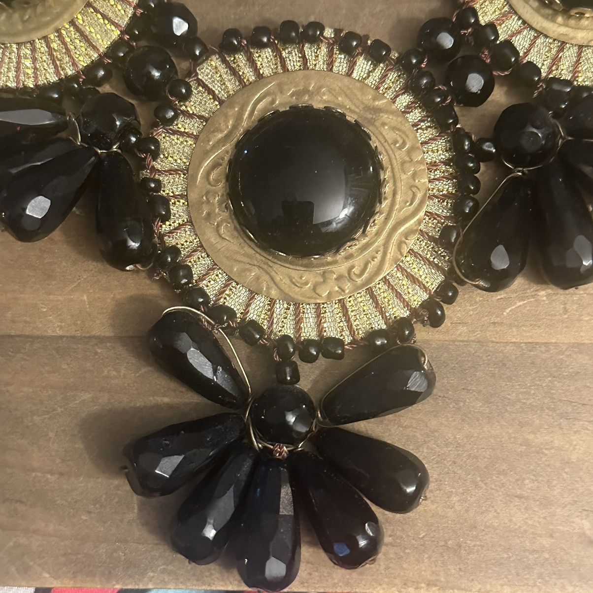 Other Chunky black and gold statement necklace Size ONE SIZE - 3 Thumbnail