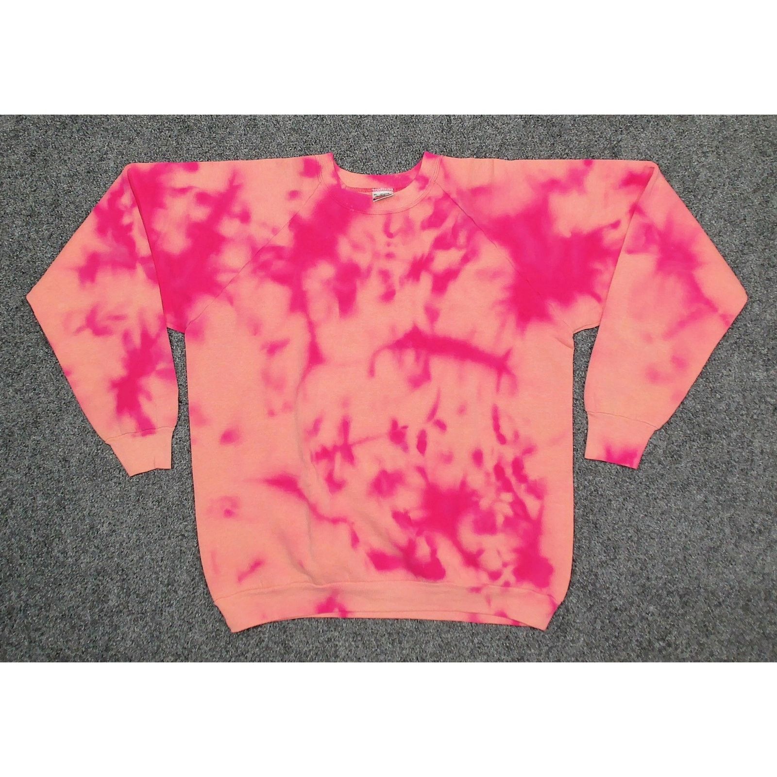 Fruit Of The Loom Vintage 90s Made in USA Pink Tie Dye Raglan Sweatshirt Size XL / US 12-14 / IT 48-50 - 3 Thumbnail