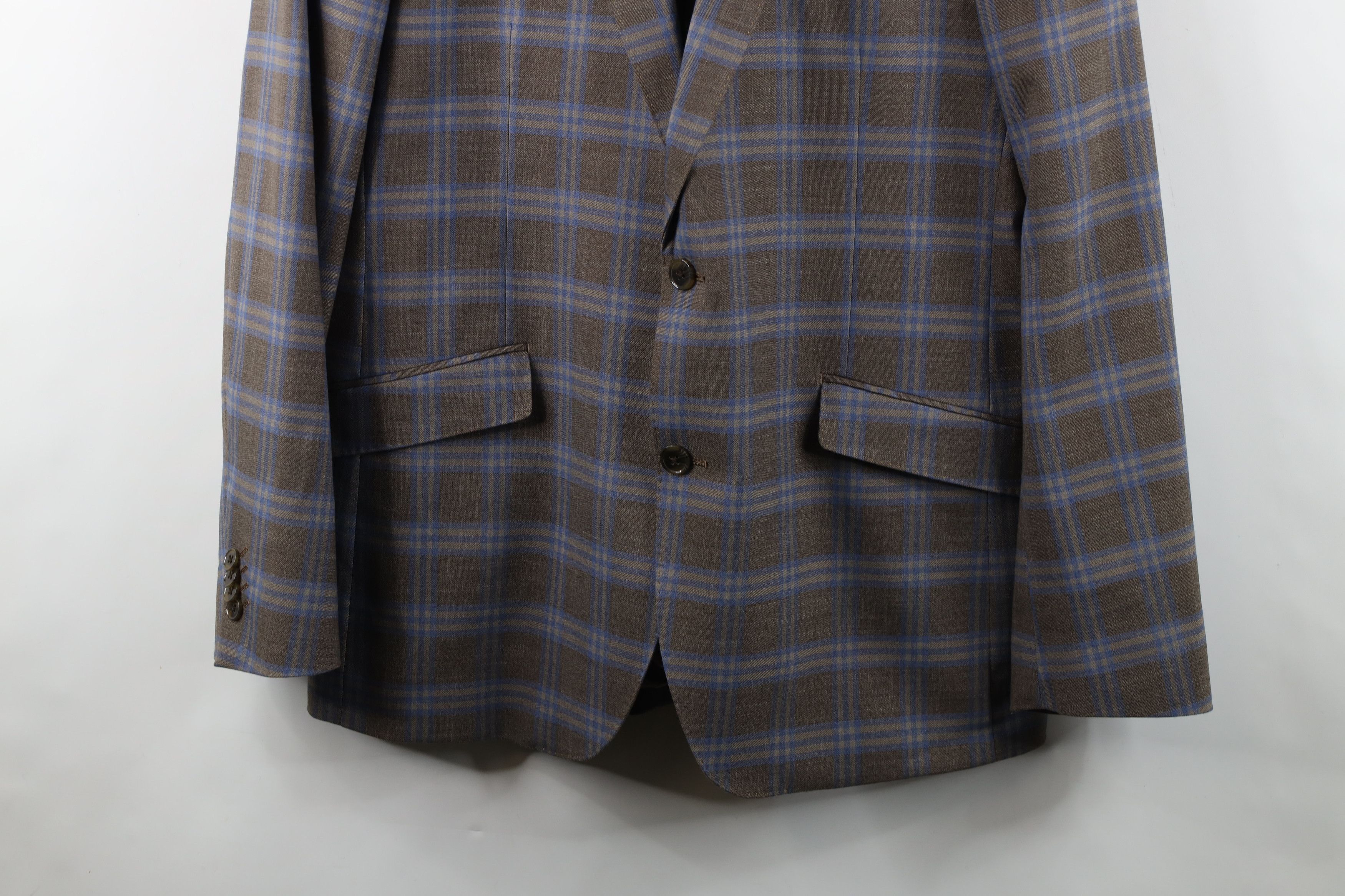 Vintage The Savile Row Rayon Gabardine Blazer Suit Jacket Plaid Size US XXL / EU 58 / 5 - 3 Thumbnail
