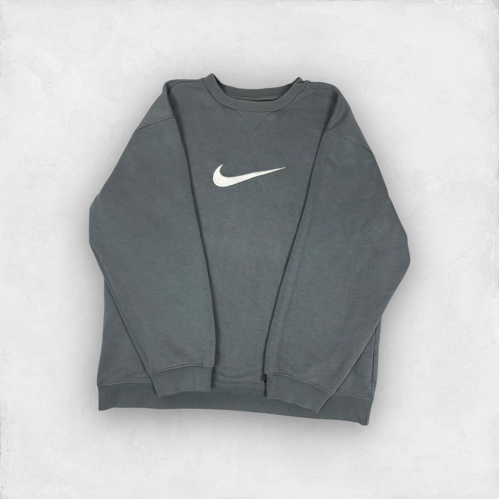 Nike × Vintage VTG Nike Gray Fleece Lined Pullover Sweatshirt Size US M / EU 48-50 / 2 - 1 Thumbnail