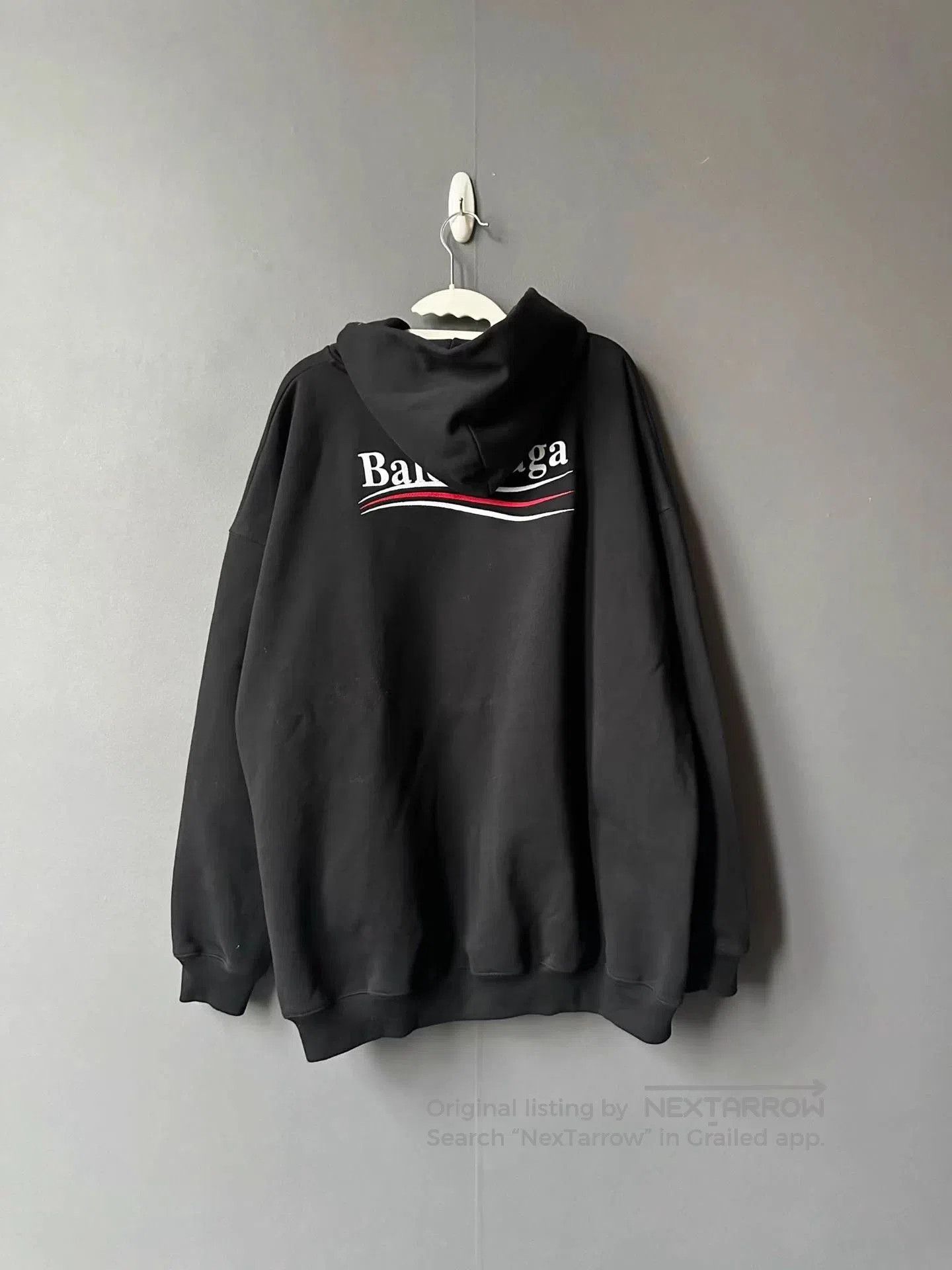 Balenciaga Black Oversized Hoodie with Front Pocket. Size US S / EU 44-46 / 1 - 2 Thumbnail