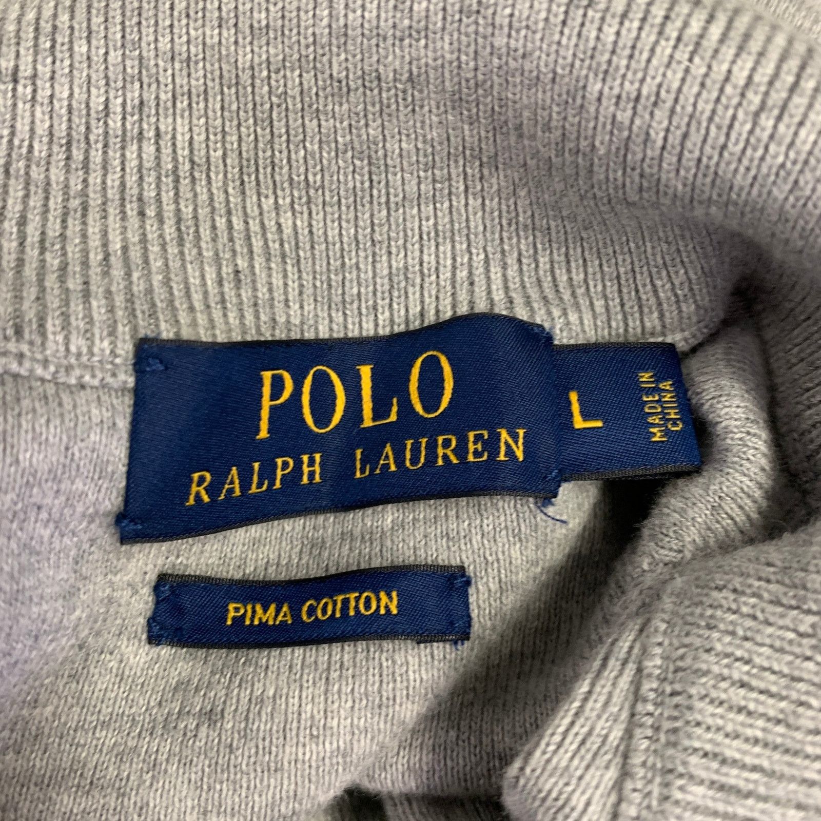 Polo Ralph Lauren Size L Grey Heather Cotton 1/4 Zip Pullover Size US L / EU 52-54 / 3 - 8 Thumbnail